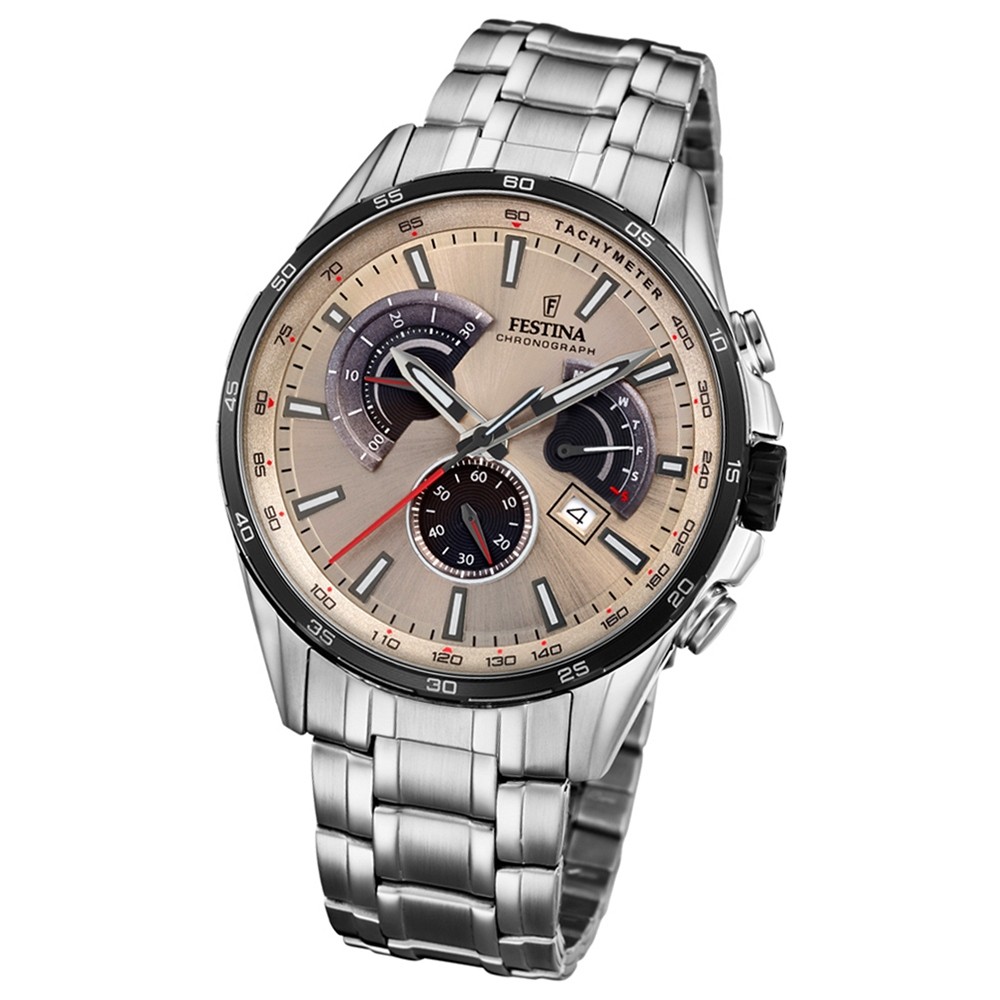 FESTINA Herren-Armbanduhr Chronograph Sport F20200/2 Quarz Edelstahl UF20200/2