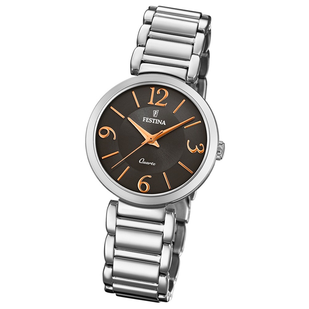 Festina Damen Armband-Uhr F20212/2 Quarz Edelstahl silber UF20212/2