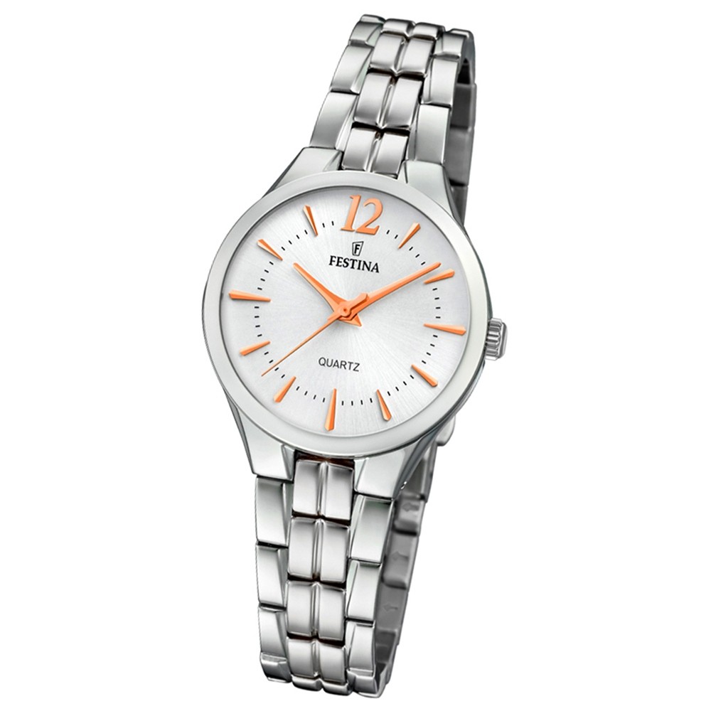 Festina Damen Armband-Uhr F20216/1 Quarz Edelstahl silber UF20216/1