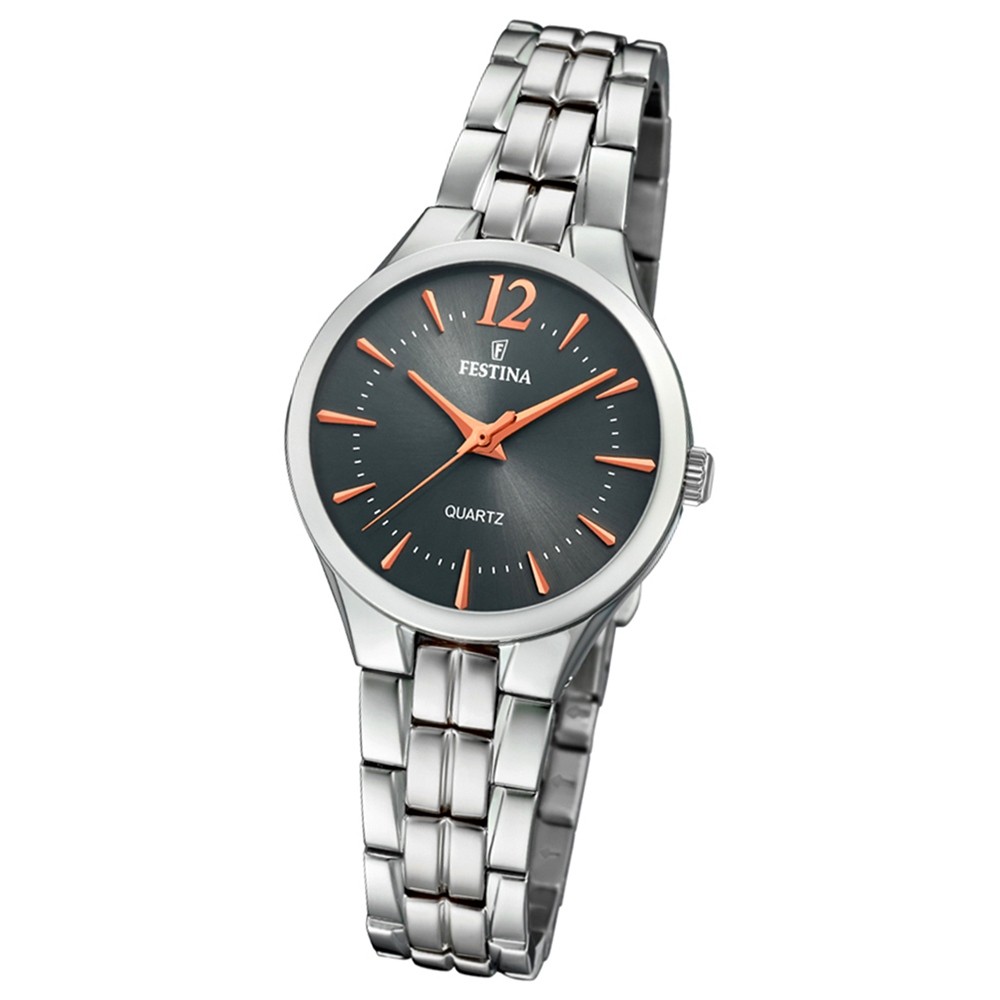 Festina Damen Armband-Uhr F20216/2 Quarz Edelstahl silber UF20216/2
