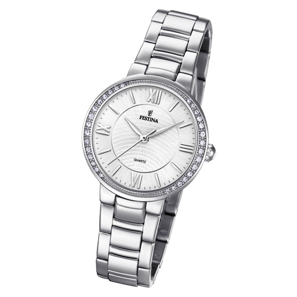 Festina Damen Armband-Uhr F20220/1 Quarz Edelstahl silber UF20220/1