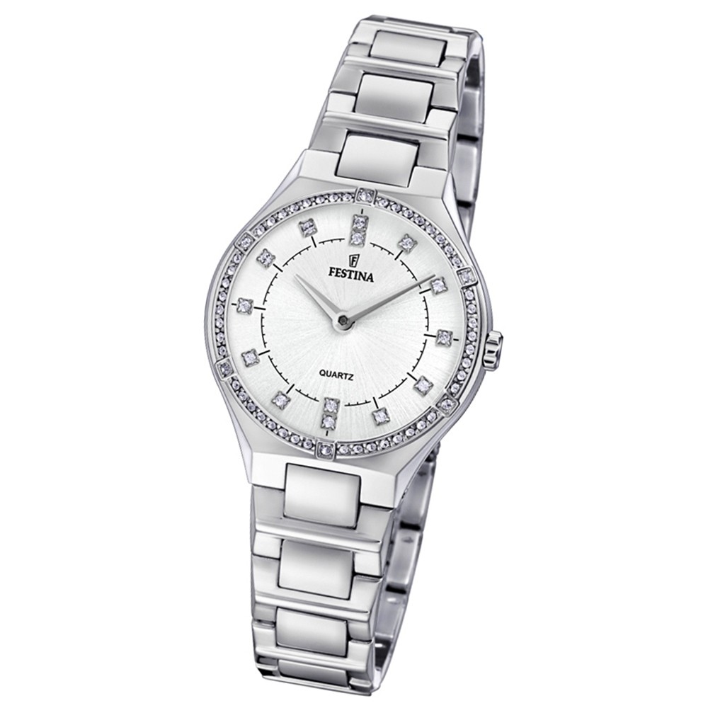 Festina Damen Uhr Edelstahl silber Quarz F20225/1 Slim Collection UF20225/1