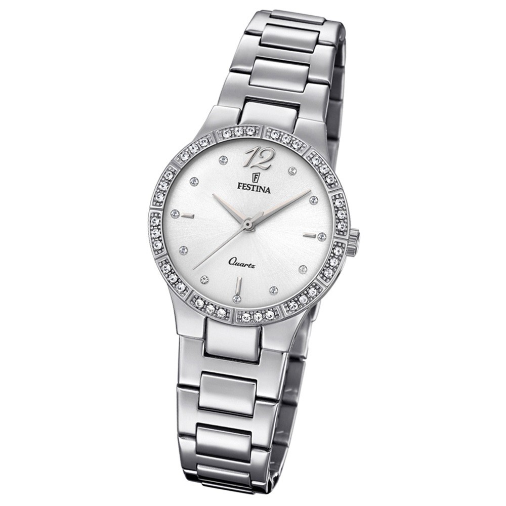 Festina Damen Armband-Uhr F20240/1 Quarz Edelstahl silber UF20240/1