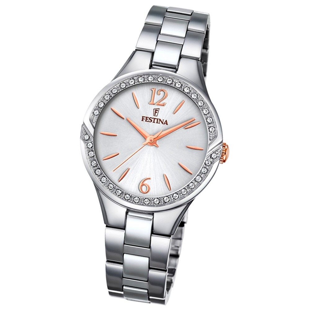 FESTINA Damen-Armbanduhr Mademoiselle F20246/1 Quarz Edelstahl silber UF20246/1