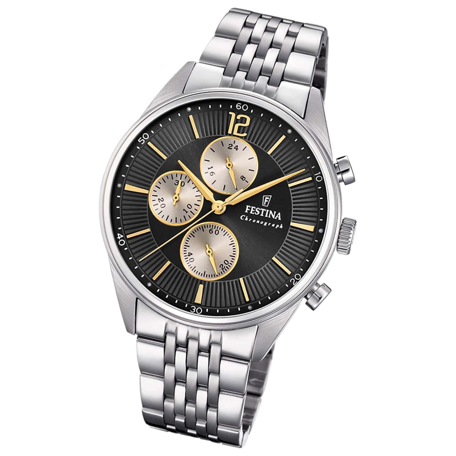 Festina Herrenuhr Edelstahl silber Festina Chronograph Armbanduhr UF20285/A