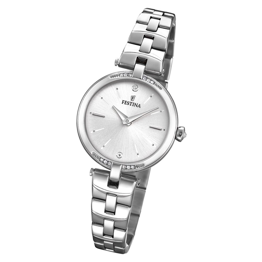 Festina Damen Armbanduhr Analog F20307/1 Quarz Edelstahl silber UF20307/1