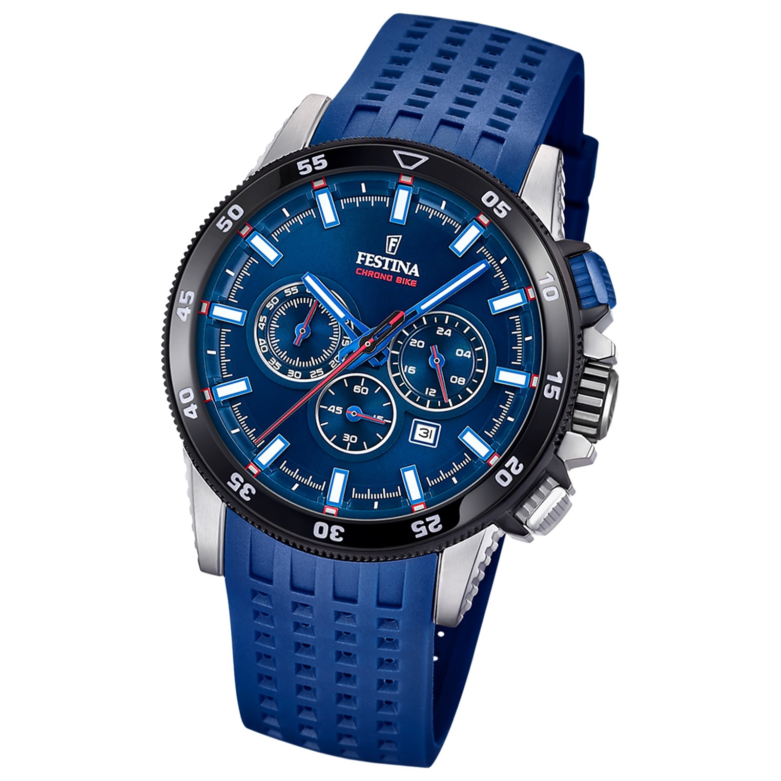 Festina Herren Armbanduhr Chrono Bike F20353/3 Quarz PU blau UF20353/3