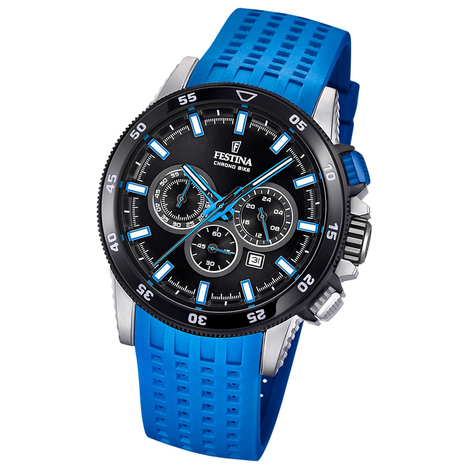 Festina Herren Armbanduhr Chrono Bike F20353/7 Quarz PU blau UF20353/7