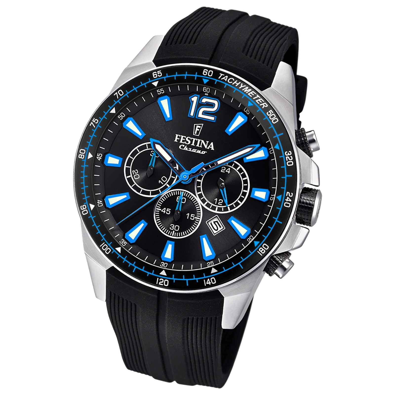 Festina Herren Armbanduhr The Originals F20376/2 Quarz PU schwarz UF20376/2