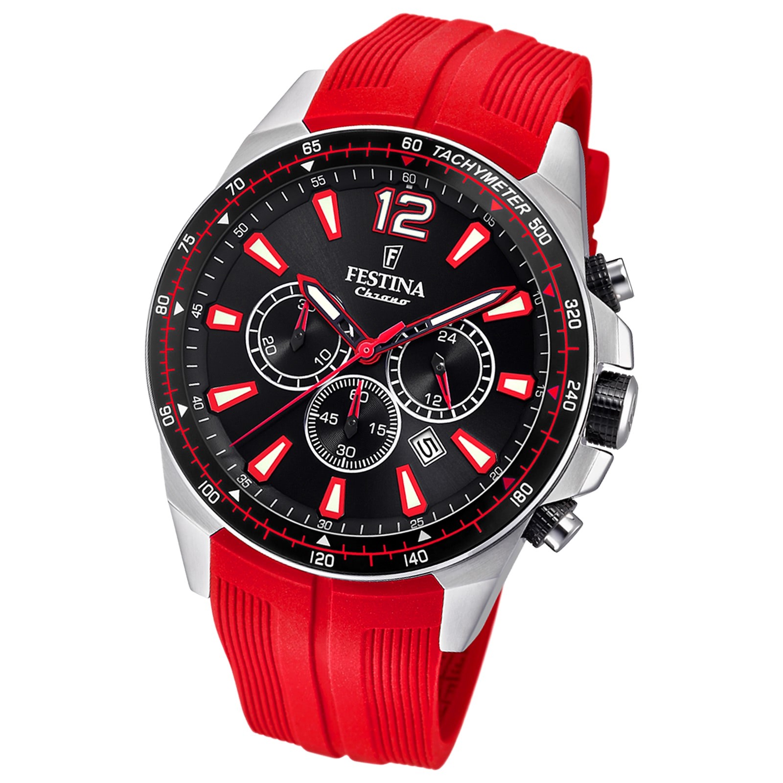 Festina Herren Armbanduhr The Originals F20376/6 Quarz PU rot UF20376/6