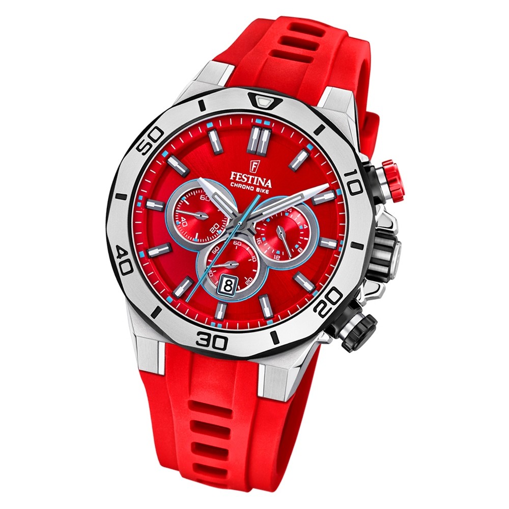 Festina Herren Armbanduhr Chrono Bike F20449/B Quarz Silikon rot UF20449/B