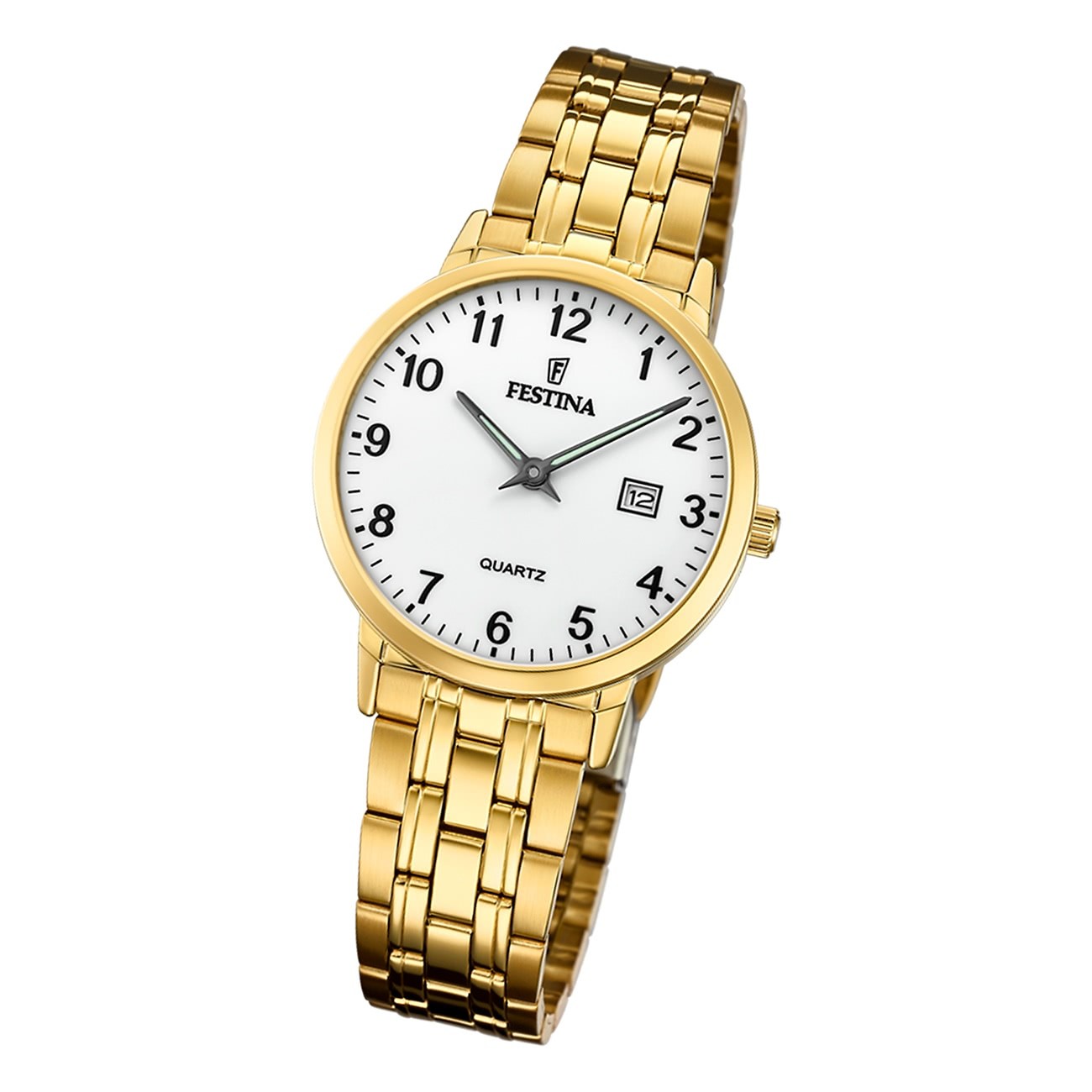 Festina Damen Armbanduhr Klassik F20514/1 Analog Edelstahl gold UF20514/1