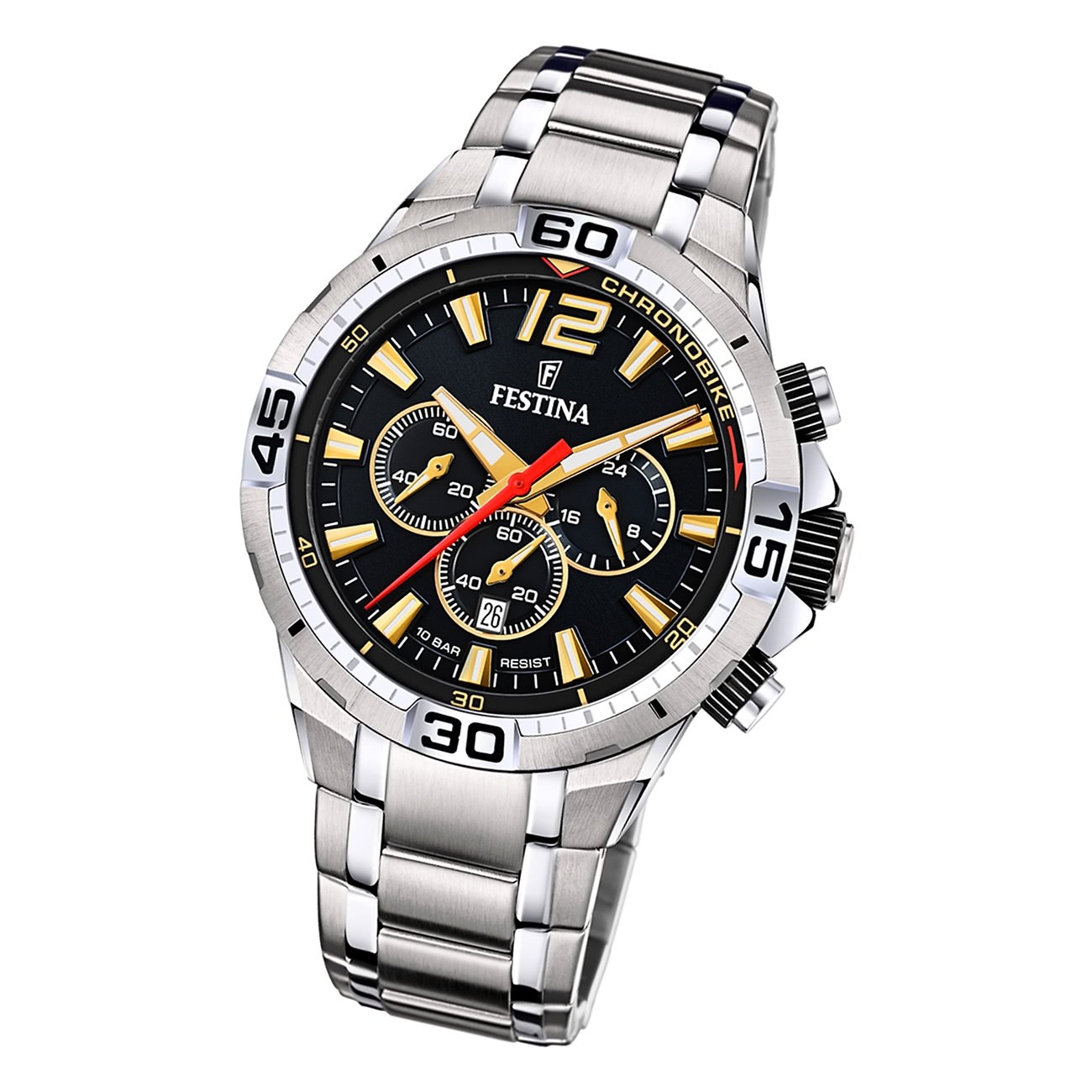 Festina Herren Armbanduhr Chrono Bike F20522/5 Edelstahl silber UF20522/5