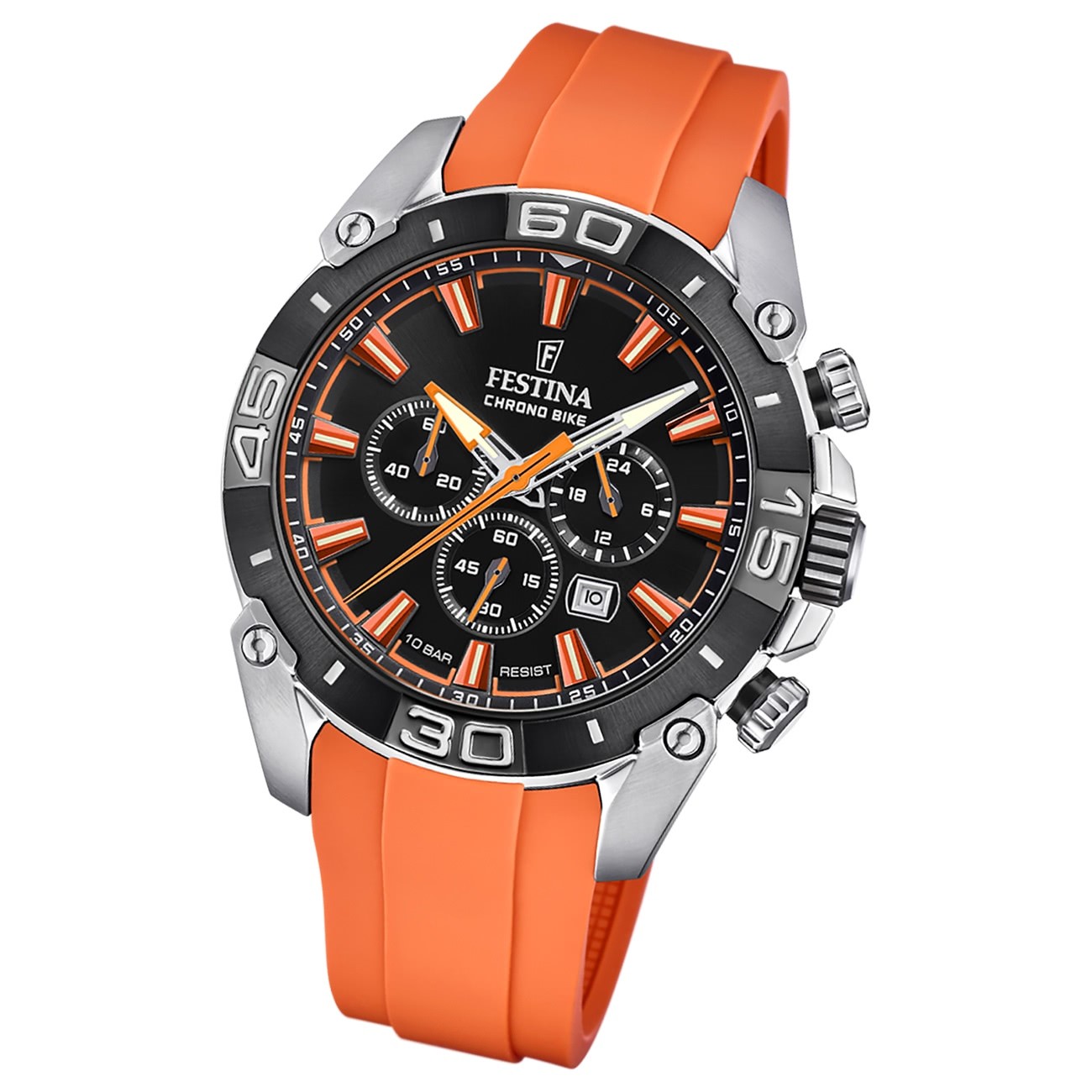 Festina Herrenuhr Chrono Bike F20544/5 Armbanduhr Silikon orange UF20544/5