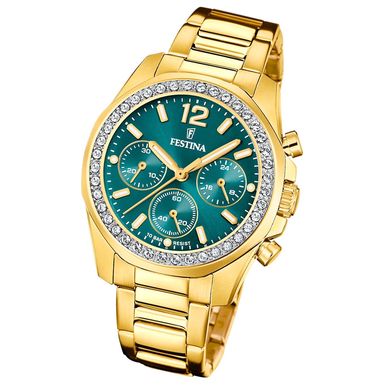 Festina Damenuhr Boyfriend Armbanduhr Edelstahl gold UF20609/6