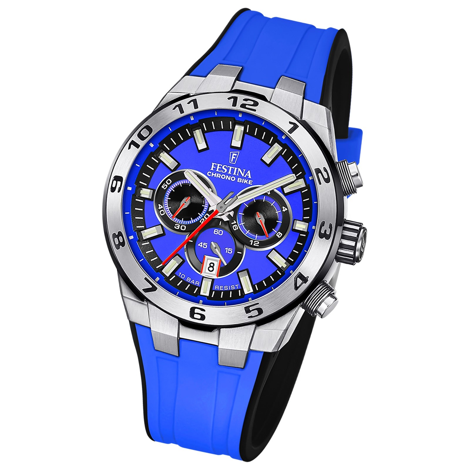 Festina Herrenuhr Silikon blau Festina Chrono Bike Armbanduhr UF20671/3