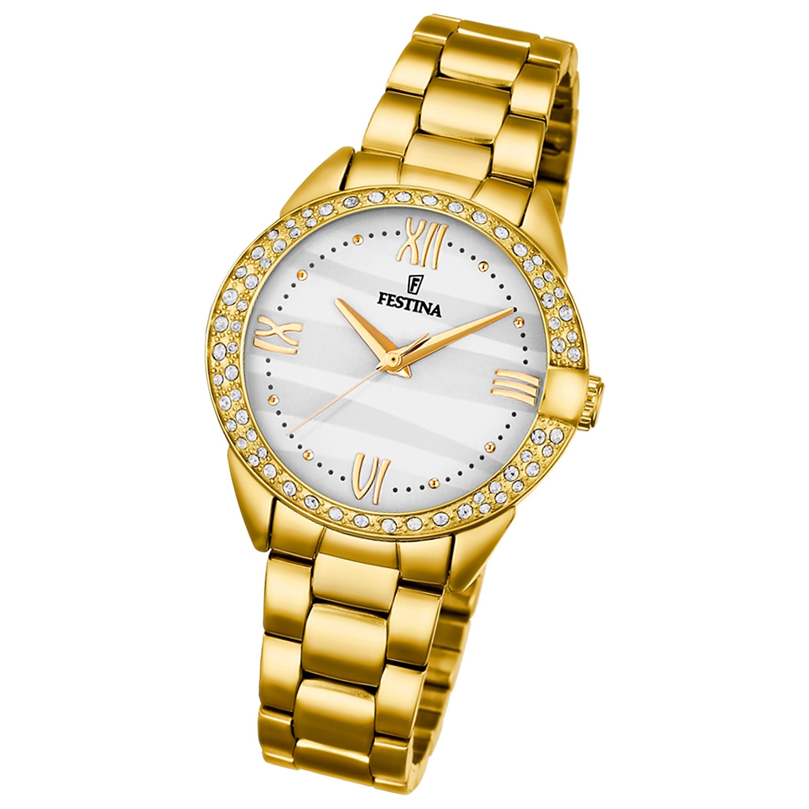 Festina Damenuhr Boyfriend Armbanduhr Edelstahl gold UF20685/1