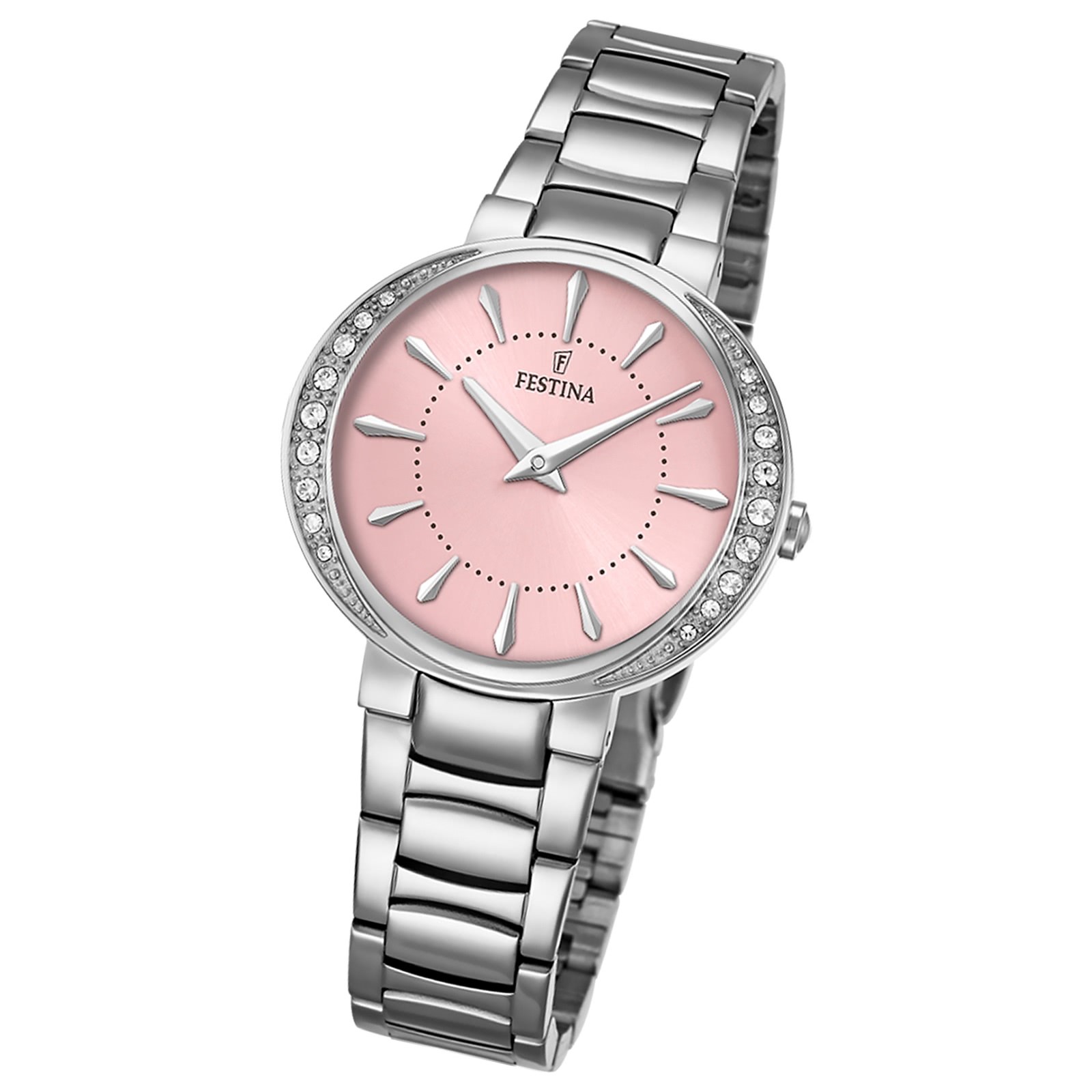 Festina Damenuhr Boyfriend Armbanduhr Edelstahl silber UF20686/2