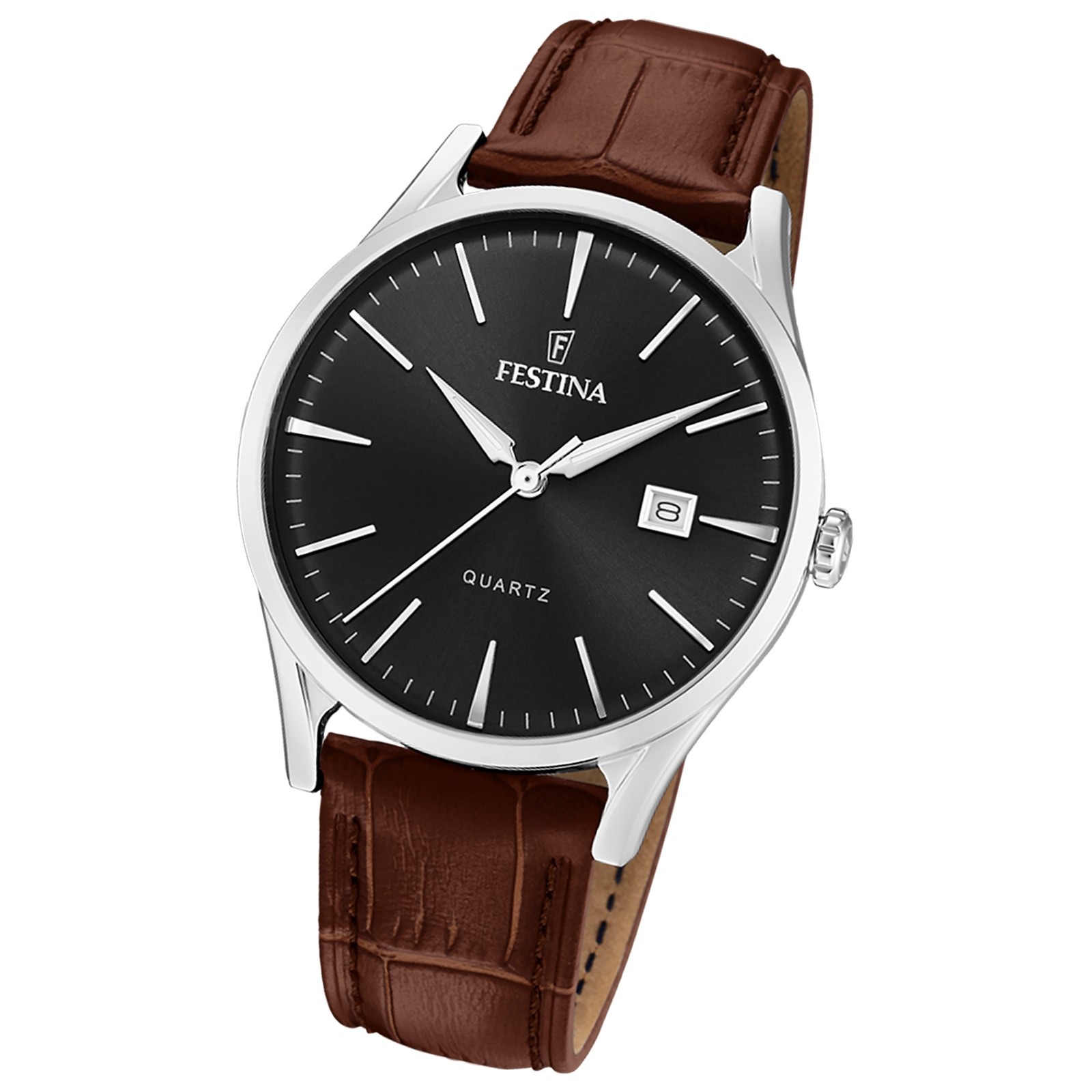 Festina Herrenuhr Klassik Armbanduhr Leder braun UF20688/4