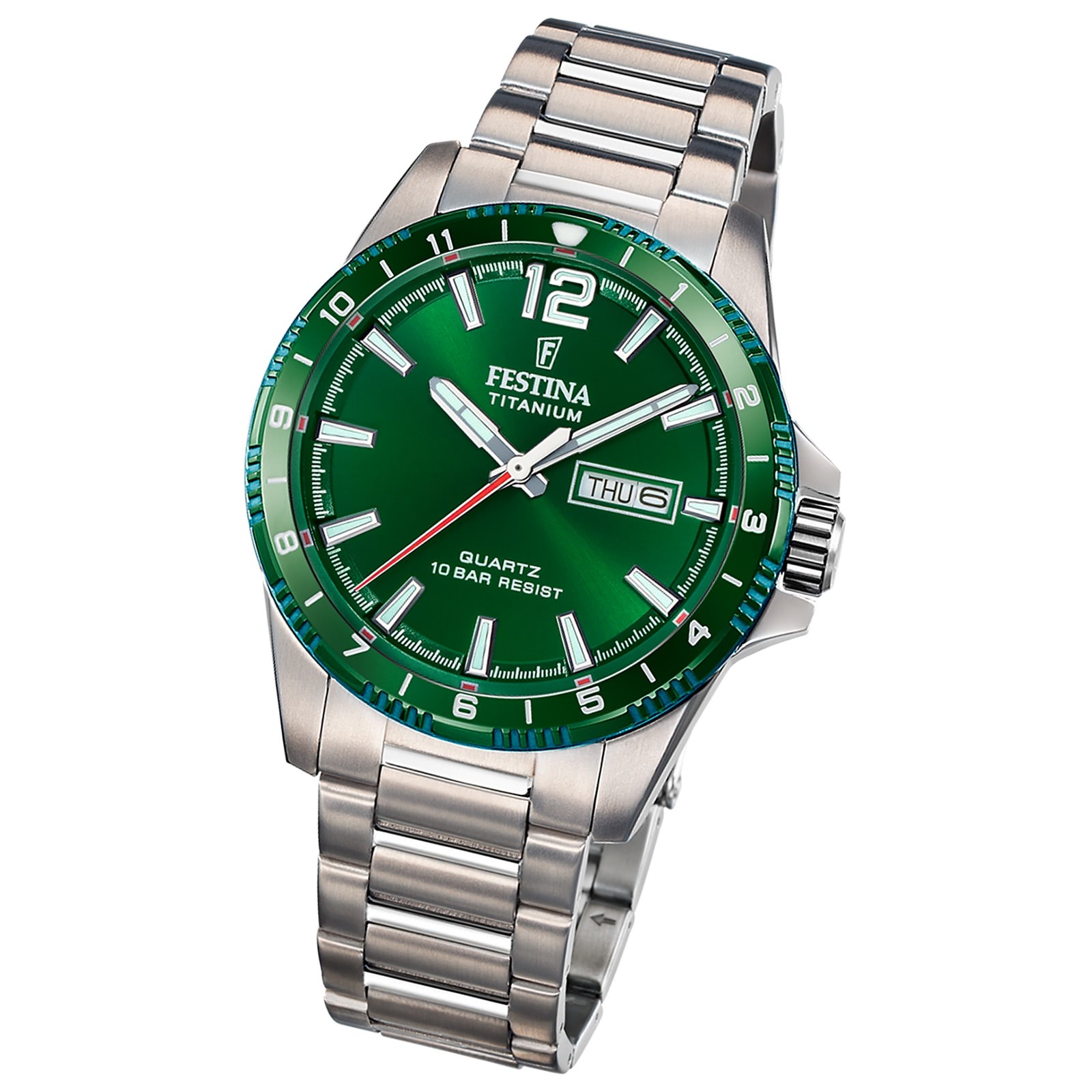 Festina Herrenuhr Titanium Armbanduhr Titan silber UF20698/3