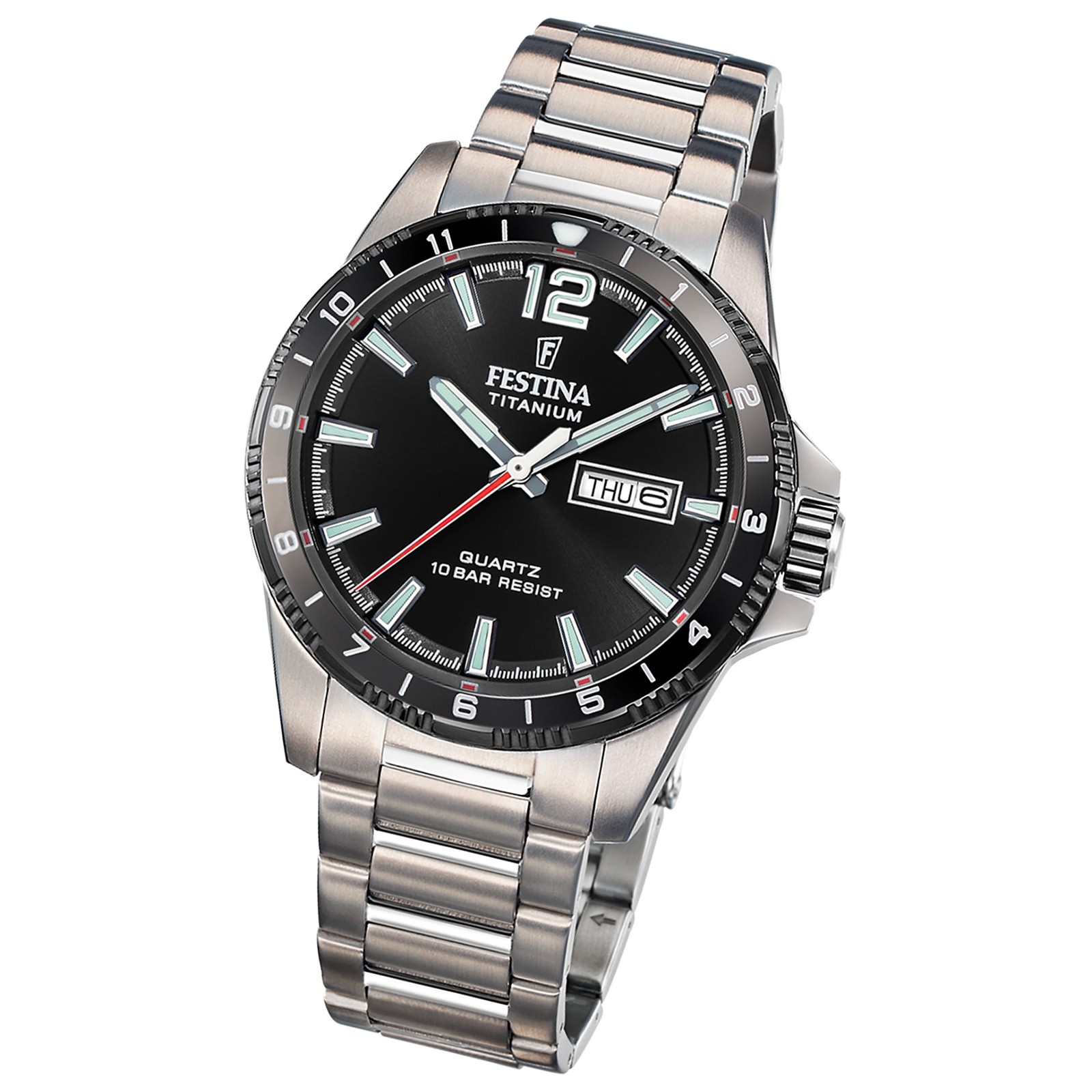 Festina Herrenuhr Titanium Armbanduhr Titan silber UF20698/4