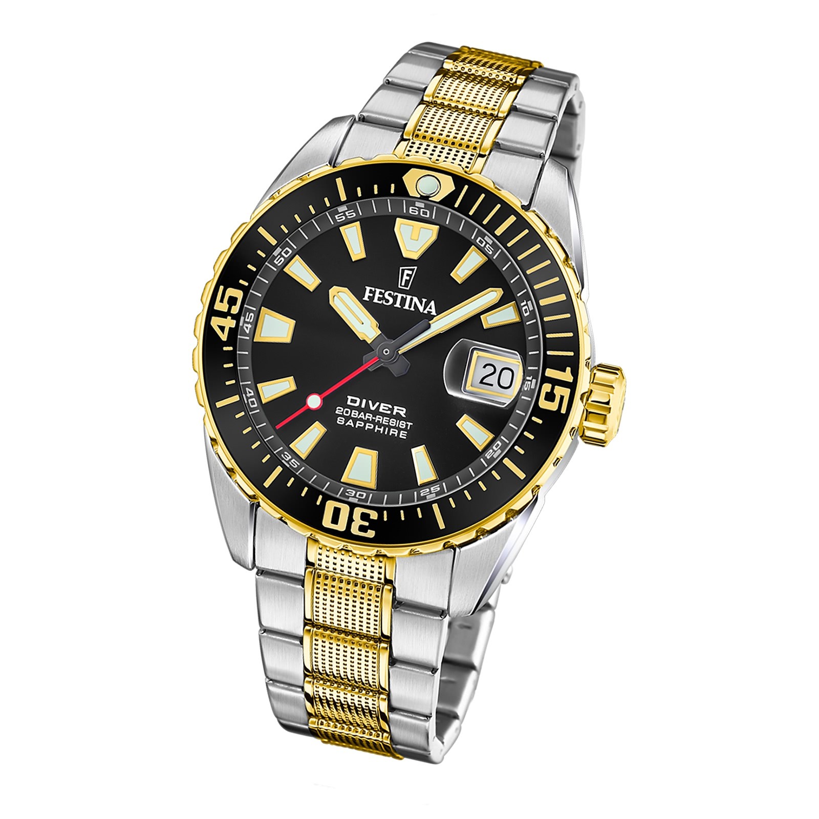 Festina Herrenuhr The Originals Armbanduhr Edelstahl silber gold UF20706/3