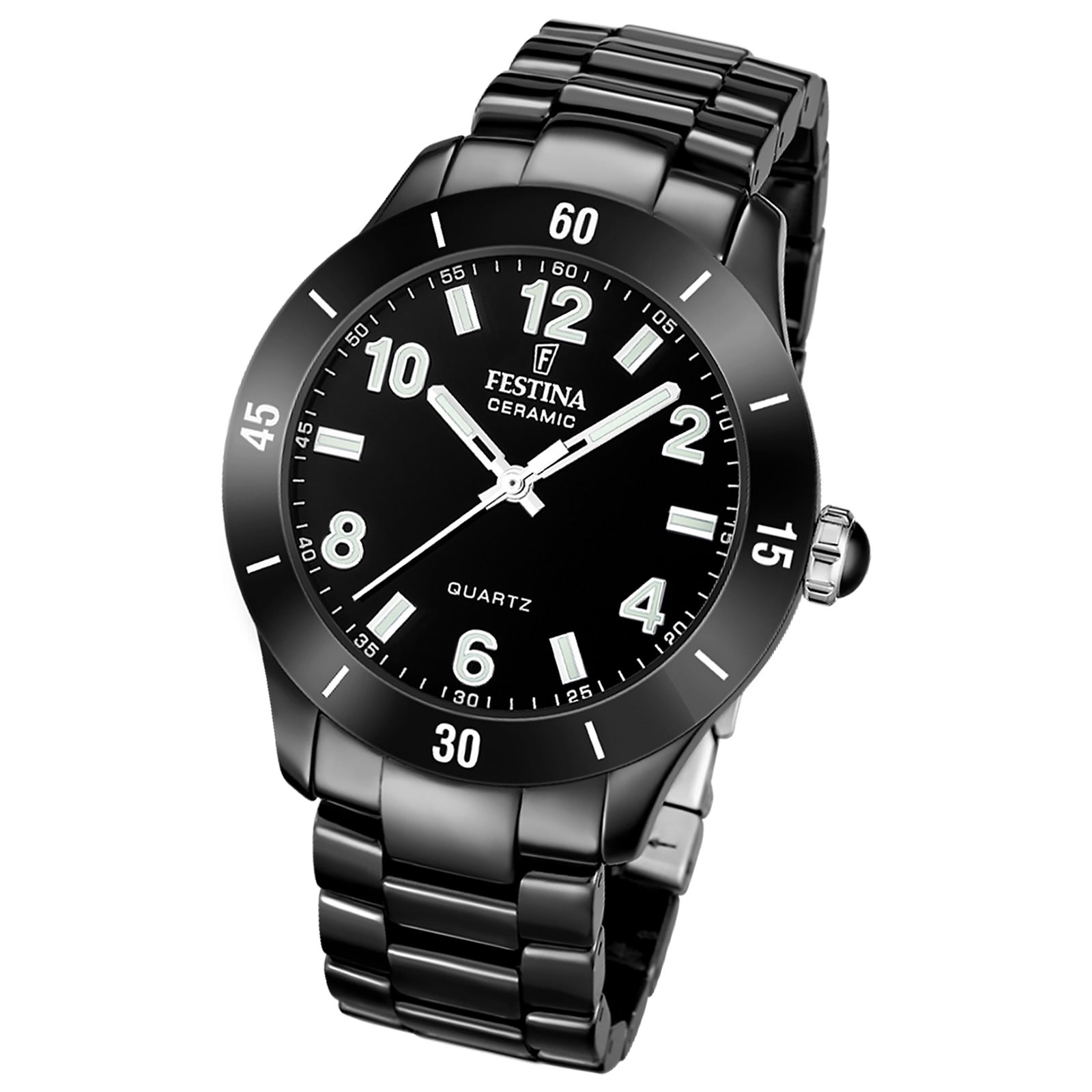 Festina Damenuhr Keramik Armbanduhr Keramik schwarz UF20723/1