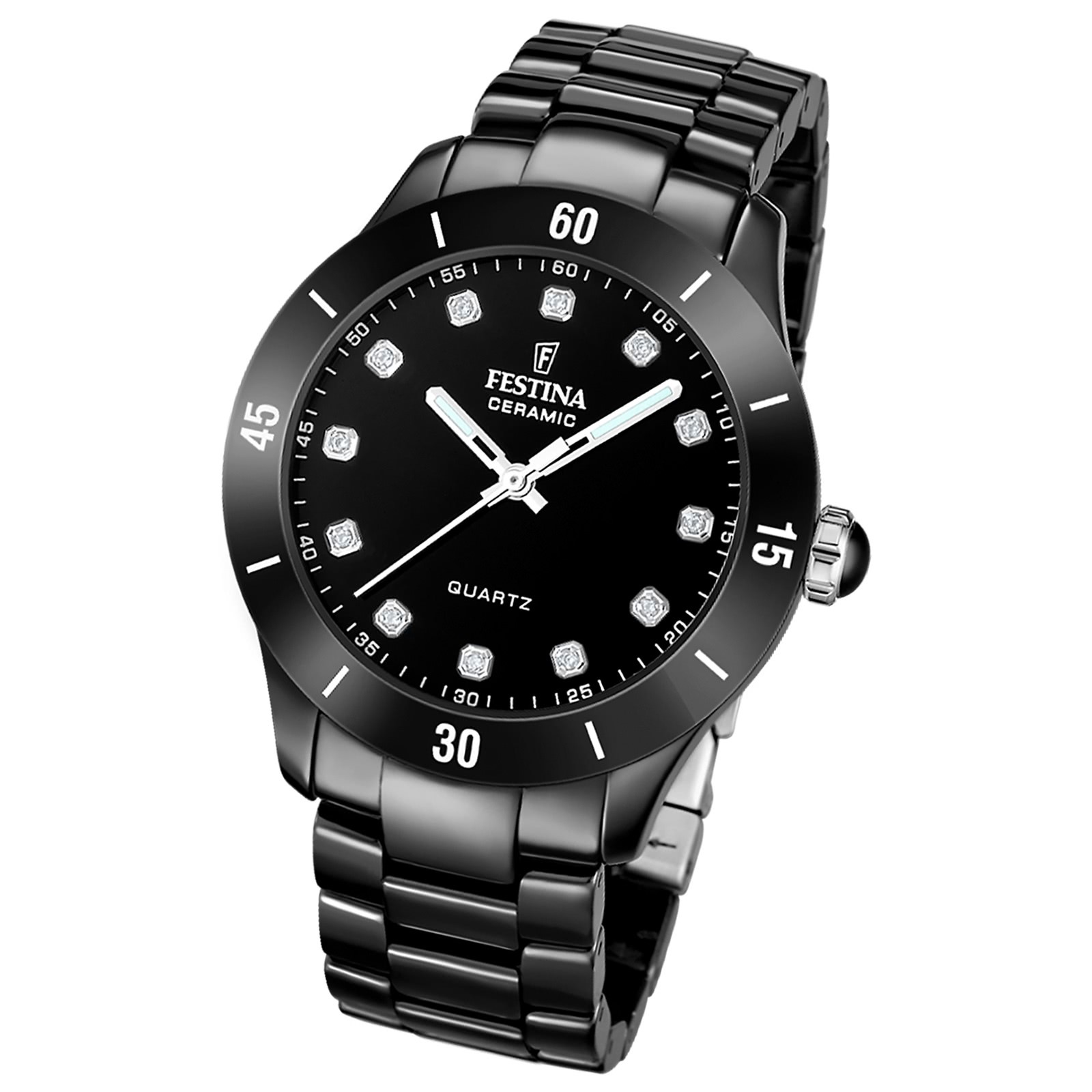 Festina Damenuhr Keramik Armbanduhr Keramik schwarz UF20723/2