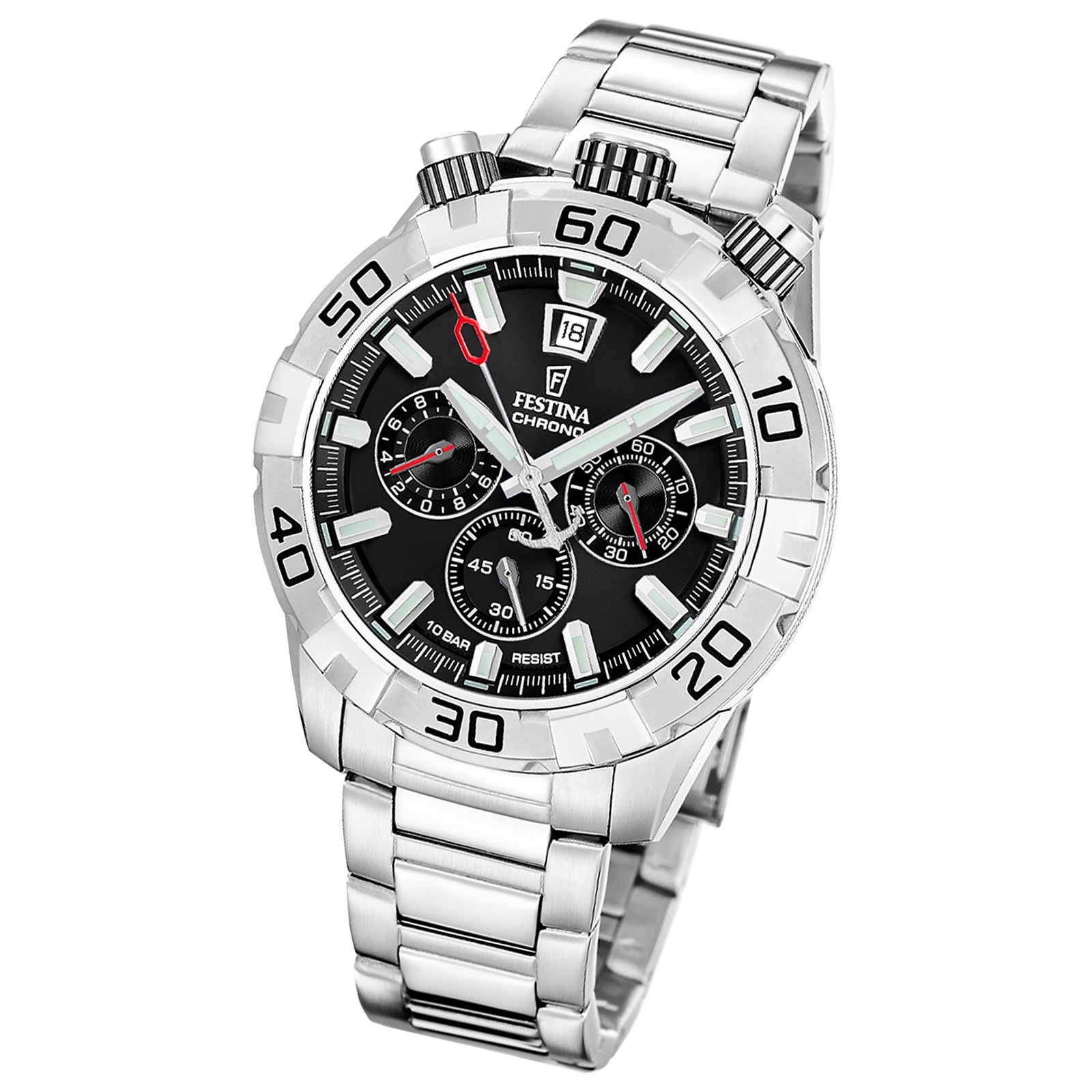 Festina Herrenuhr The Originals Armbanduhr Edelstahl silber UF20743/6