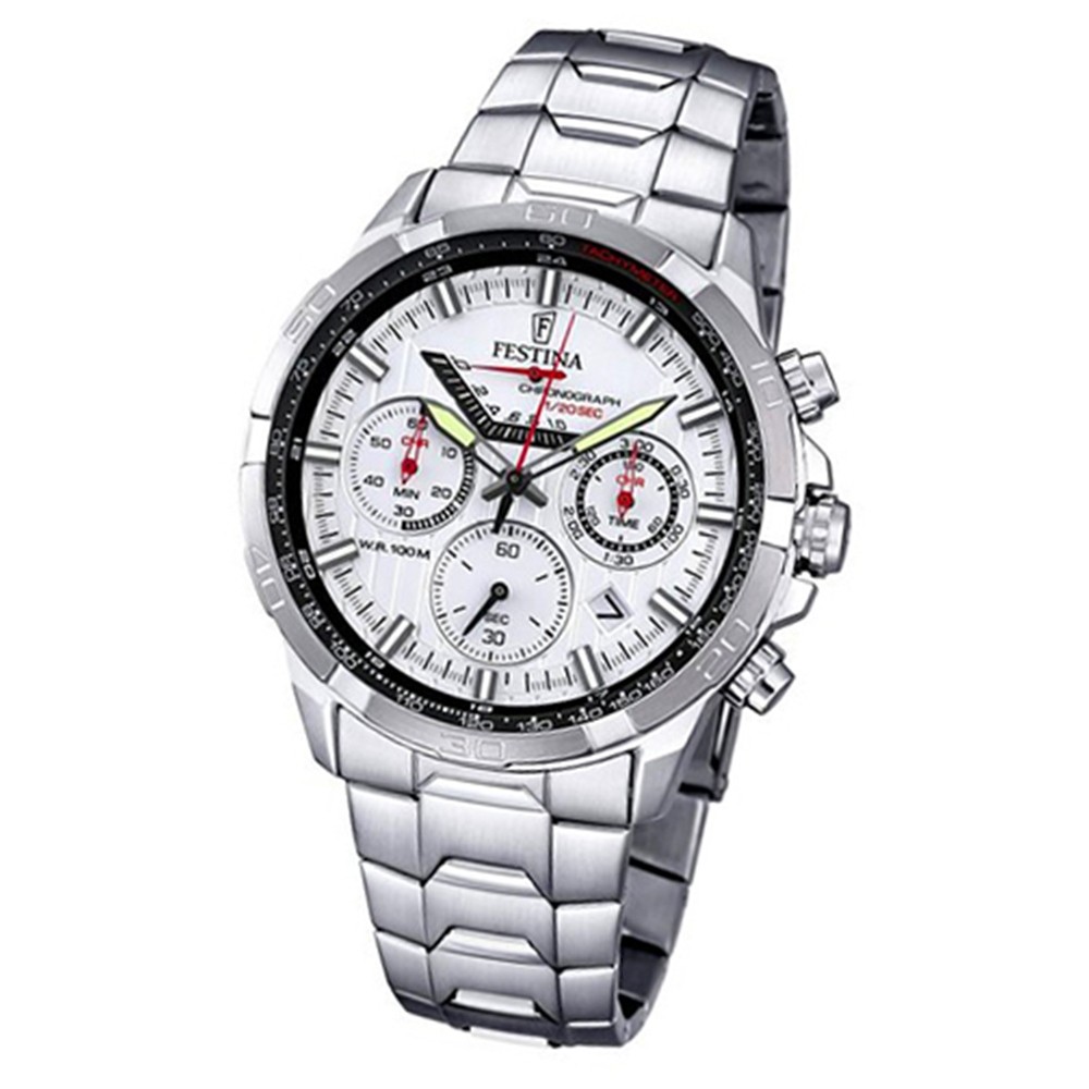 FESTINA Herren-Armbanduhr Chronograph Quarz Edelstahl silber Sport Uhr UF6836/1