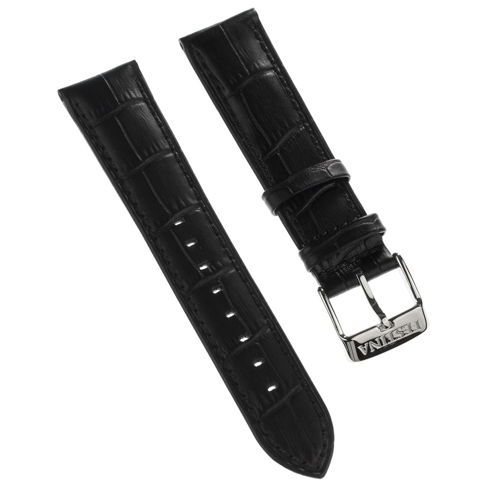 Festina Herren Uhrenarmband 22mm Leder-Band schwarz für Festina F16760 F16759 UF UFA16760/S