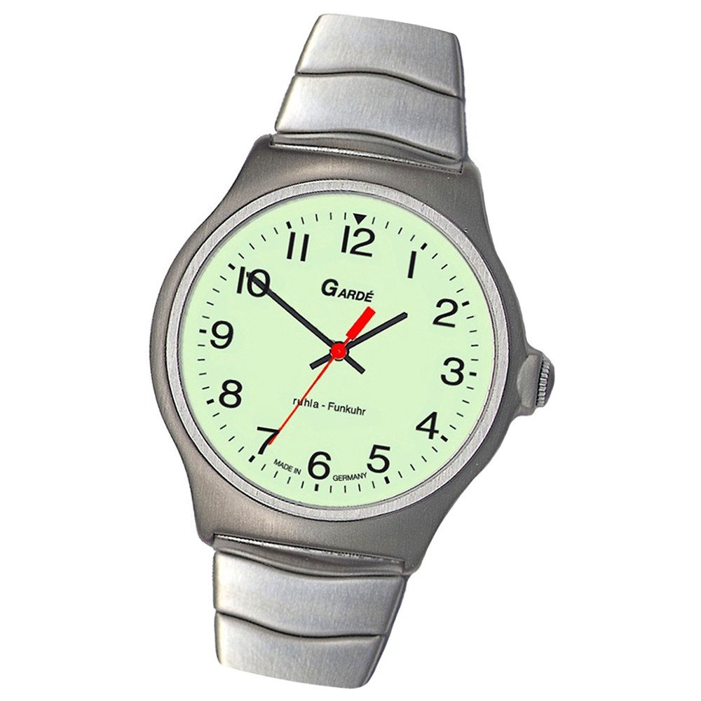 GARDE Herren-Uhr Funkuhr FU 23-76M Edelstahl-Armbanduhr UGA023076M