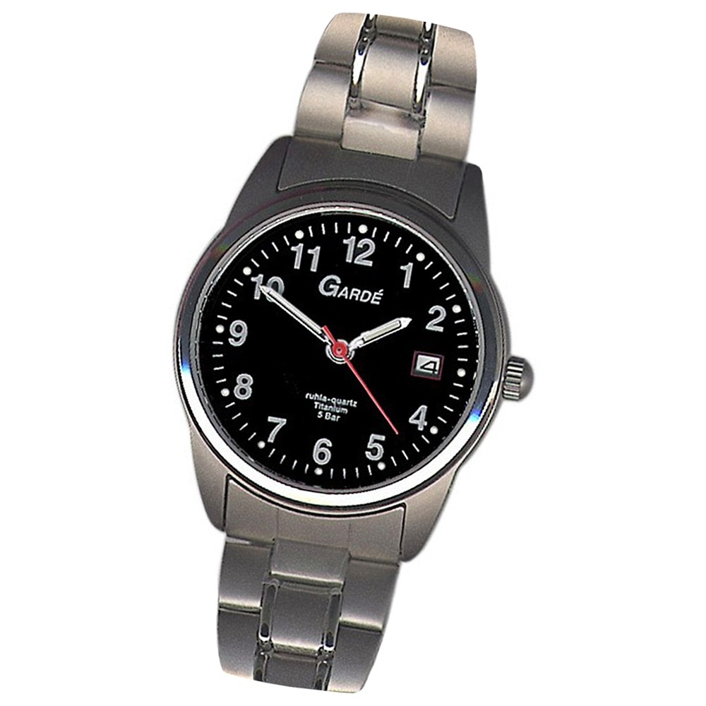 GARDE Damen-Uhr Quarzuhr Elegance 7170-6 Titan-Armbanduhr UGA71706