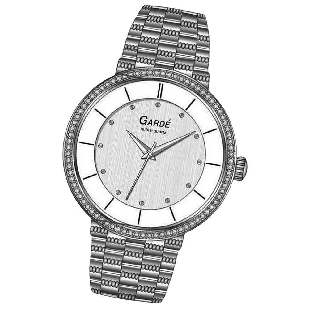 GARDE Damen-Uhr Quarzuhr Elegance 73142 Edelstahl-Armbanduhr UGA73142