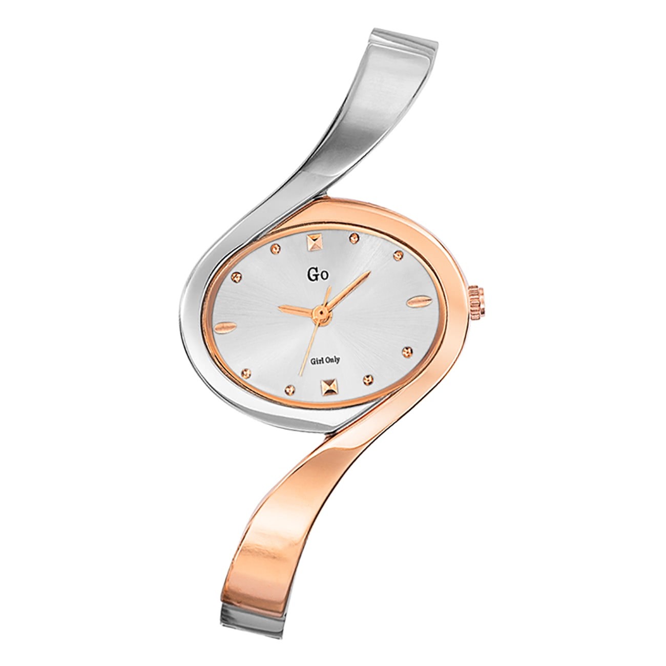Girl Only GO Damenuhr Analog Quarzuhr mit Edelstahlarmband silber rosegold UGO695006