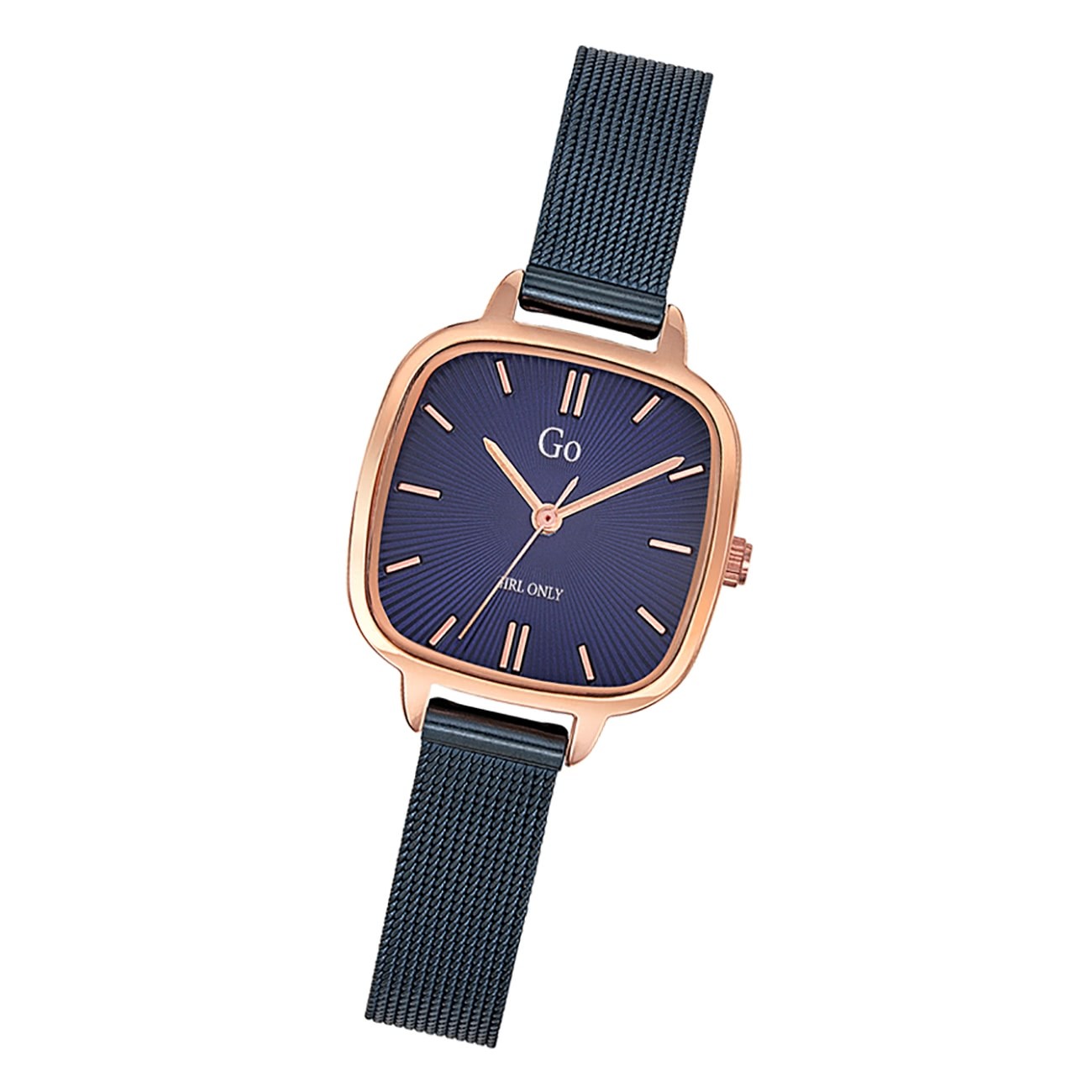 Girl Only GO Damenuhr Analog Quarzuhr mit Edelstahlarmband blau UGO695249