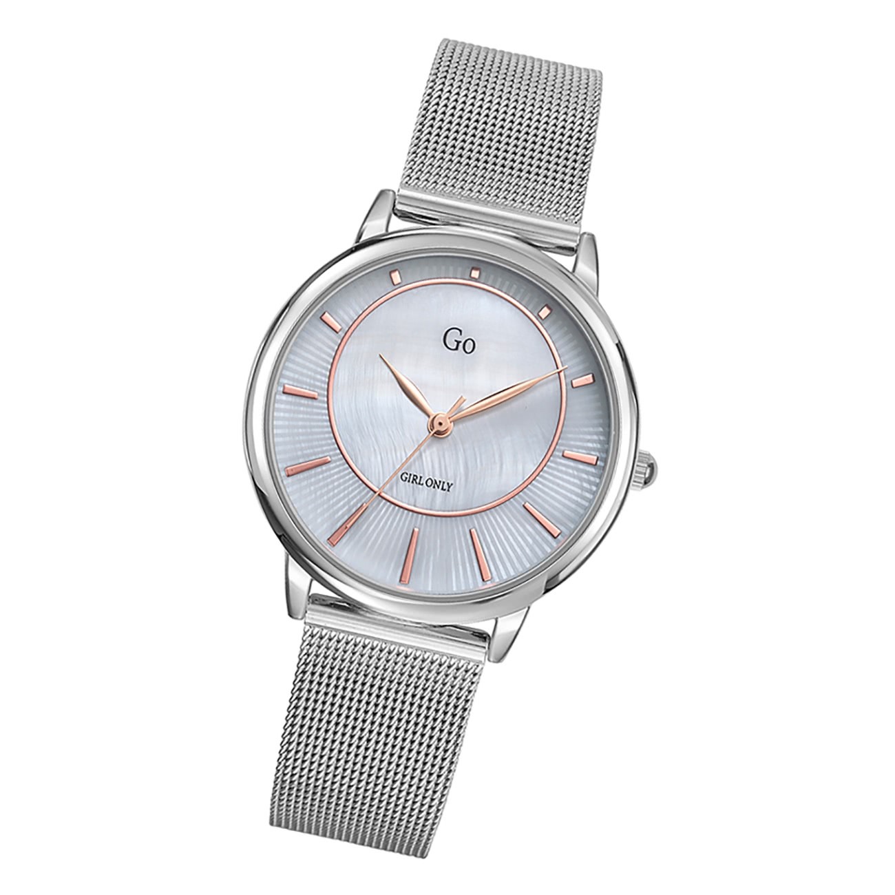 Girl Only GO Damenuhr Analog Quarzuhr mit Edelstahlarmband silber UGO695328