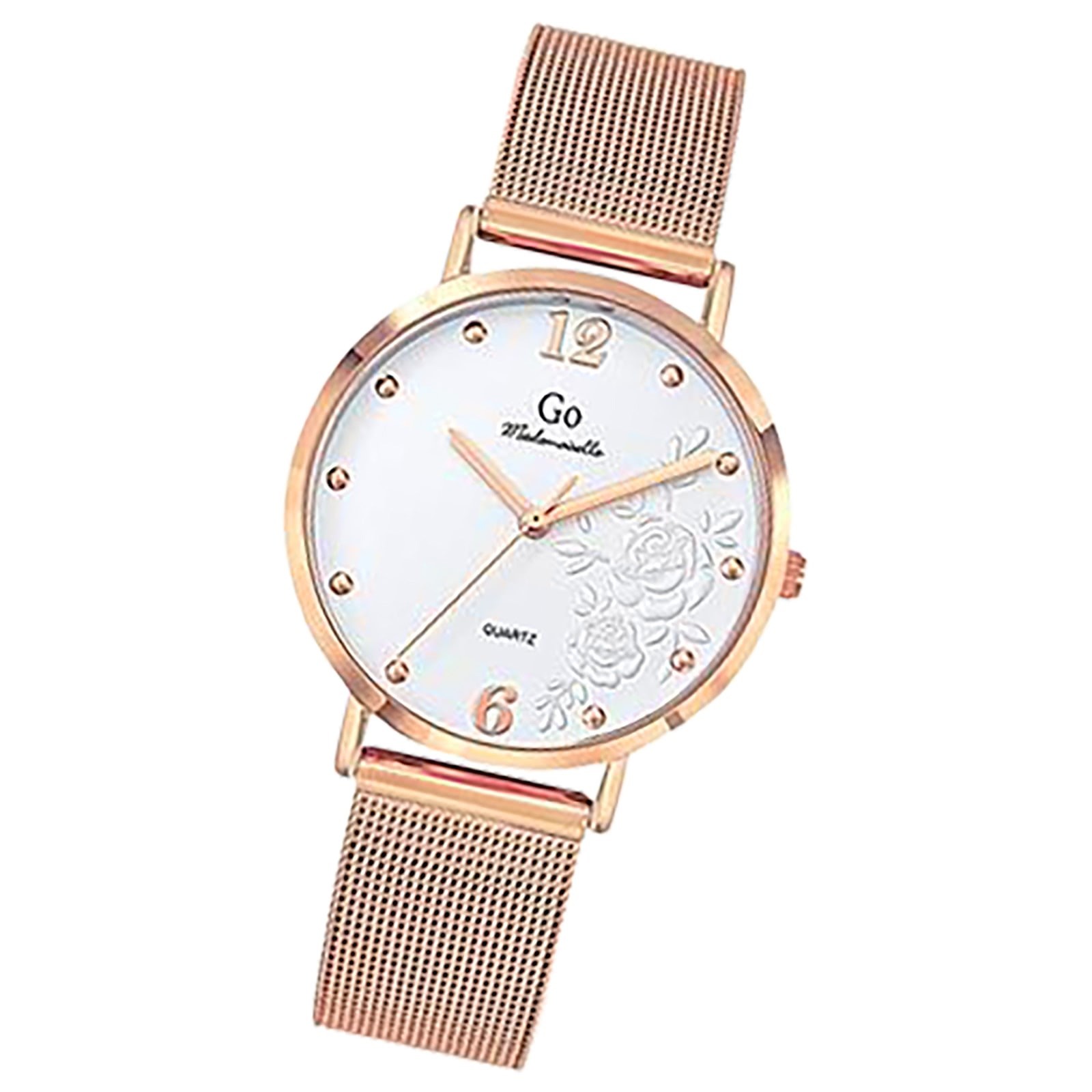 Girl Only GO Damen Armbanduhr Mademoiselle Quarzuhr Edelstahl rosegold UGO695546