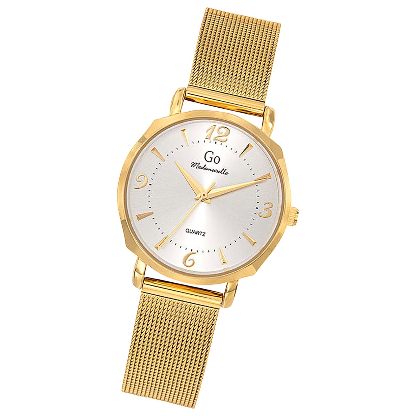 Girl Only GO Damen Armbanduhr Mademoiselle Quarz-Uhr Edelstahl gold UGO695563