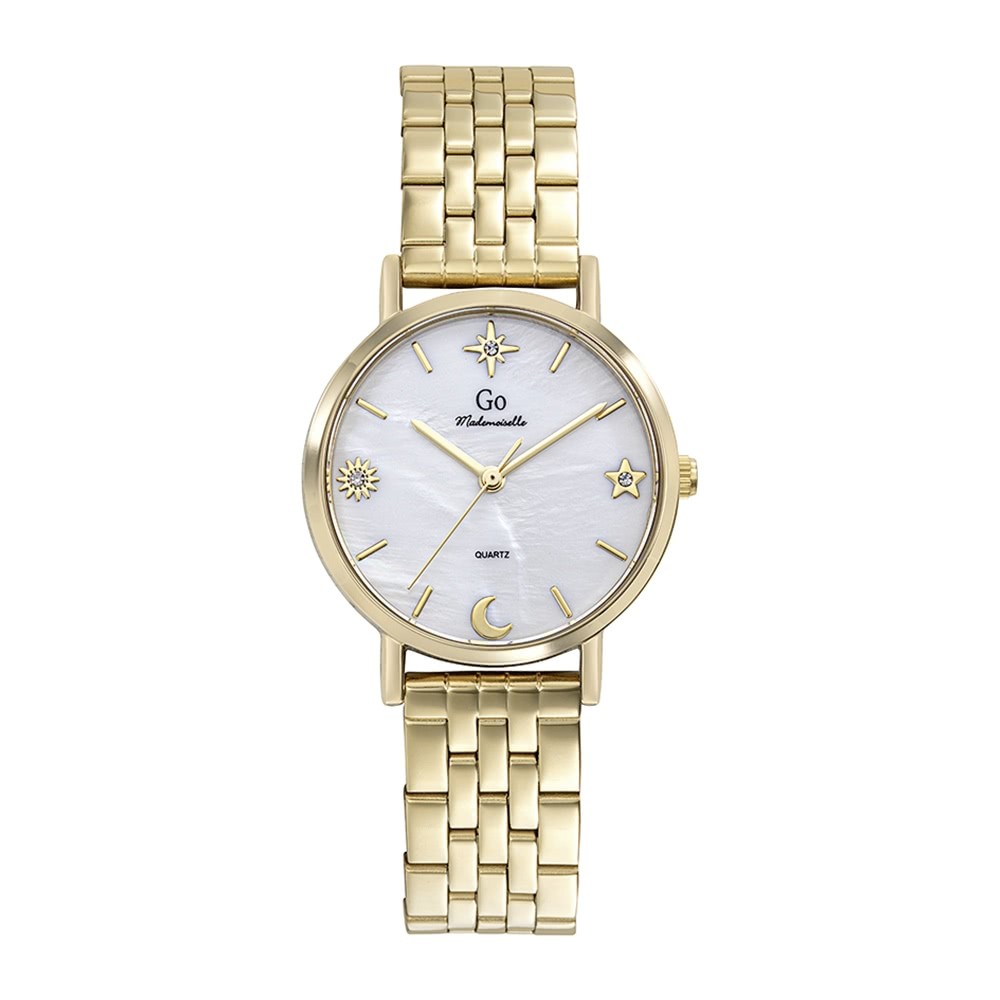 Girl Only GO Damen Armbanduhr Mademoiselle Quarz-Uhr Edelstahl gold UGO695649