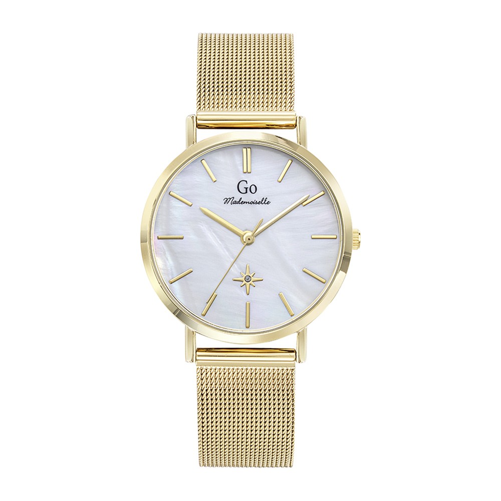 Girl Only GO Damen Armbanduhr Mademoiselle Quarz-Uhr Edelstahl gold UGO695653