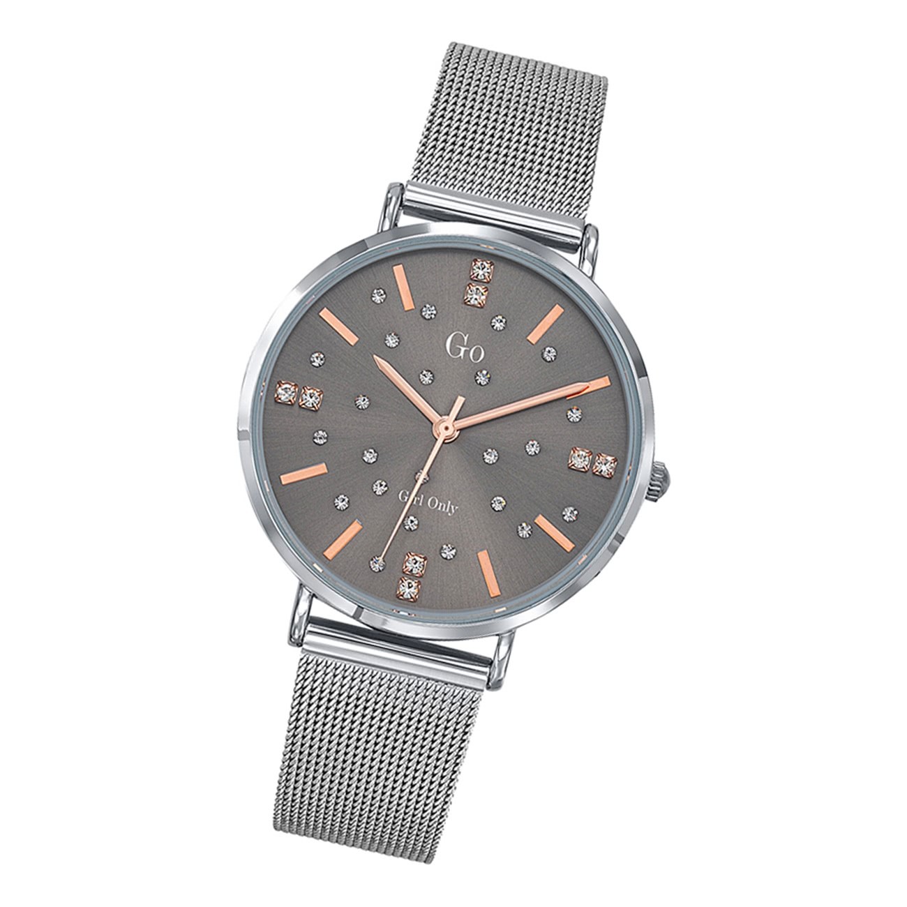 Girl Only GO Damenuhr Analog Quarzuhr mit Edelstahlarmband silber UGO695930
