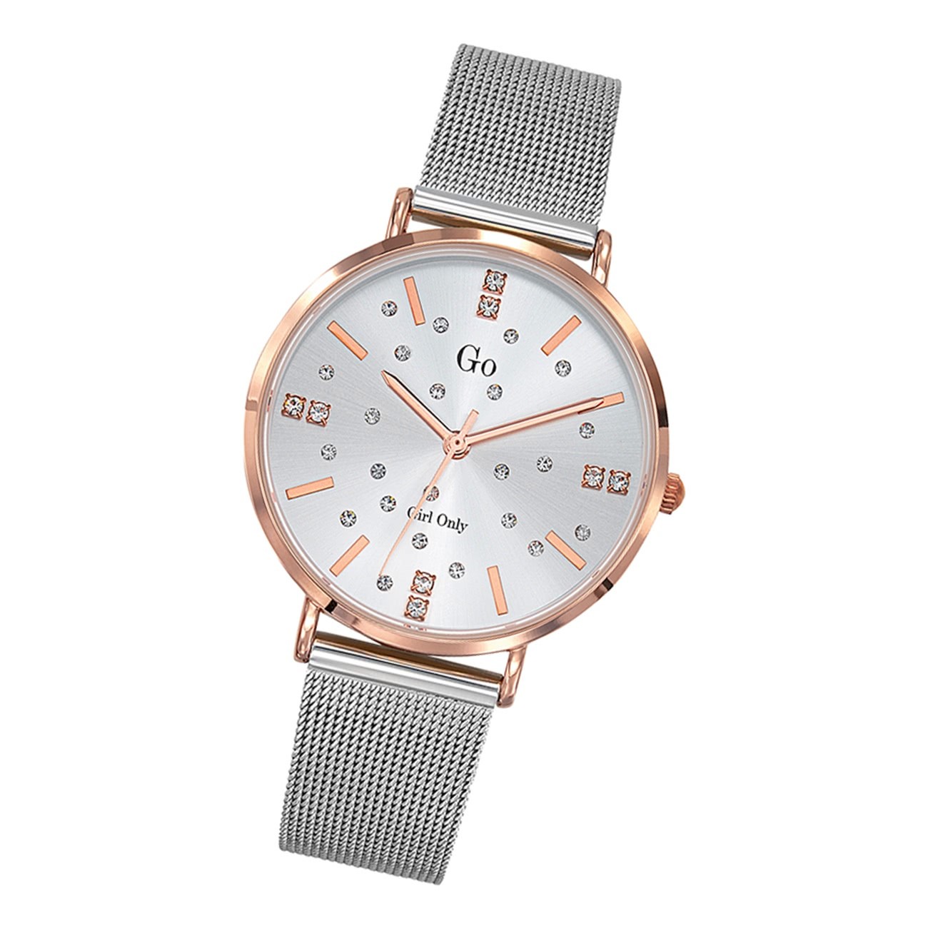 Girl Only GO Damenuhr Analog Quarzuhr mit Edelstahlarmband silber UGO695931