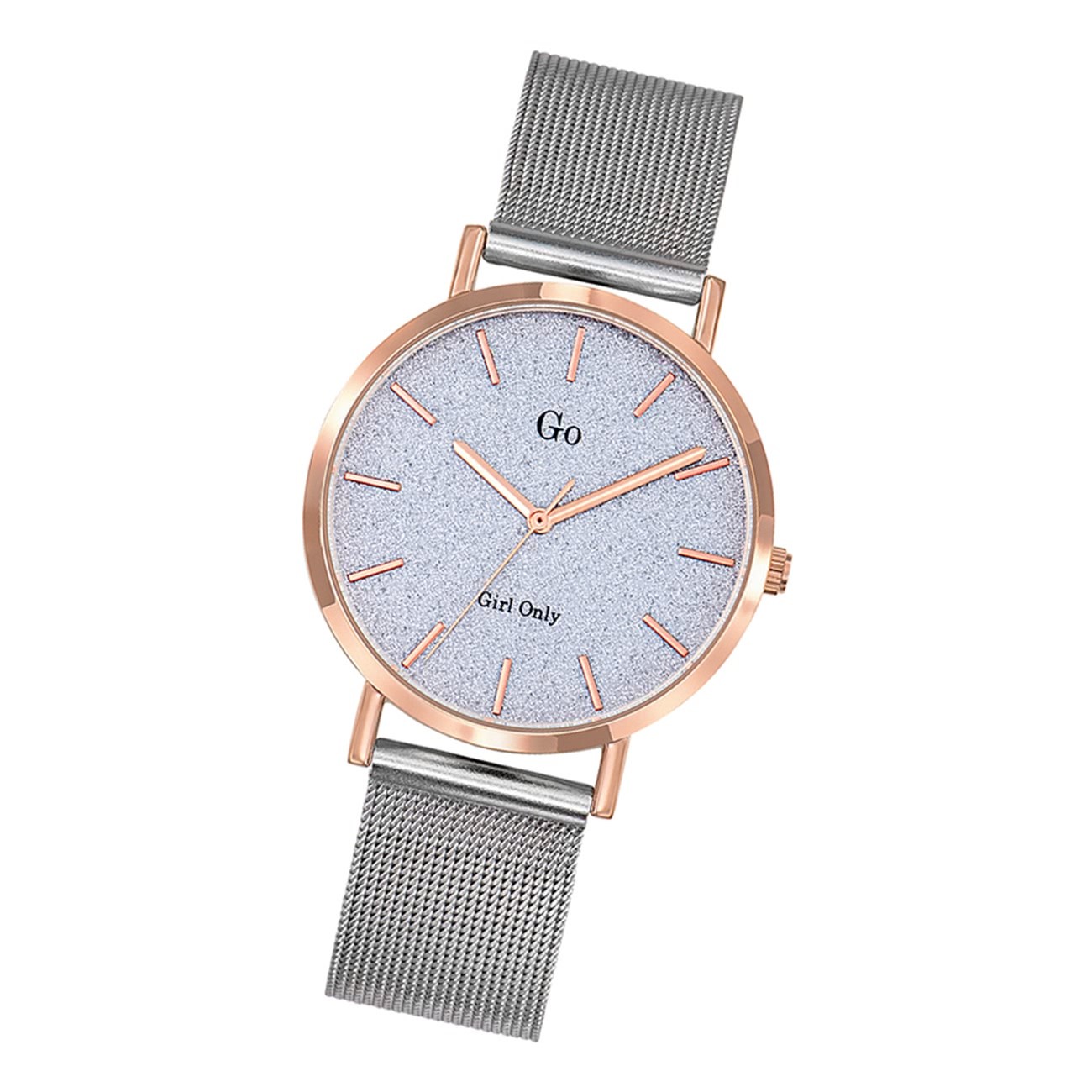 Girl Only GO Damenuhr Analog Quarzuhr mit Edelstahlarmband silber UGO695937