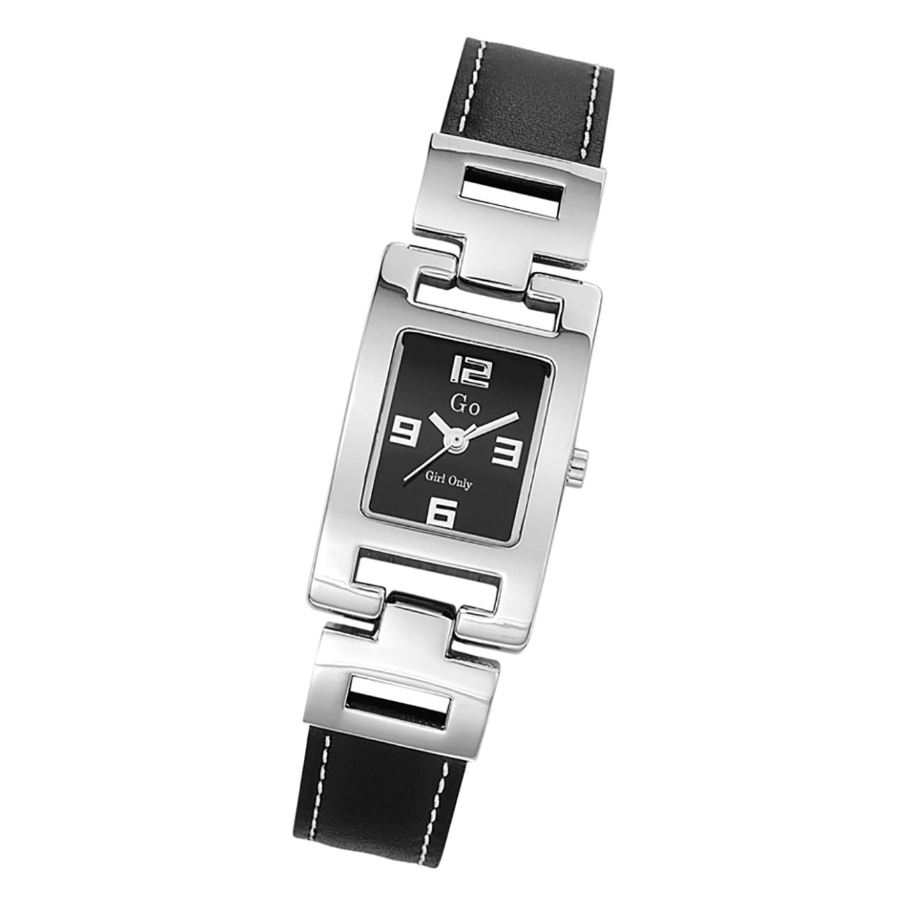 Girl Only GO Damenuhr Analog Quarzuhr mit Lederarmband schwarz UGO696817