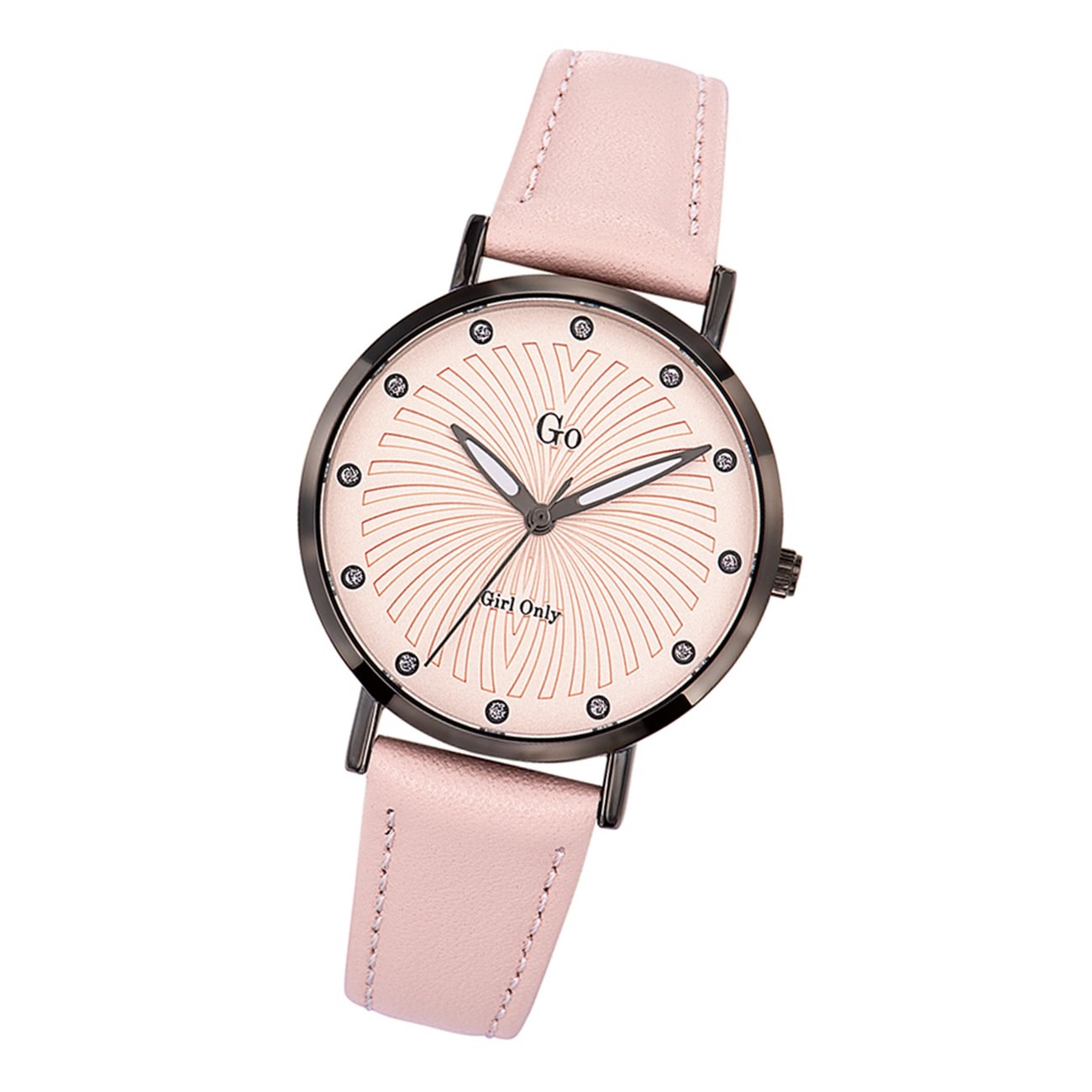 Girl Only GO Damenuhr Analog Quarzuhr mit Lederarmband rosa UGO698779