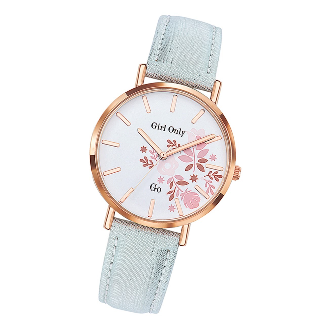Girl Only GO Damenuhr Analog Quarzuhr mit Lederarmband grau UGO699006