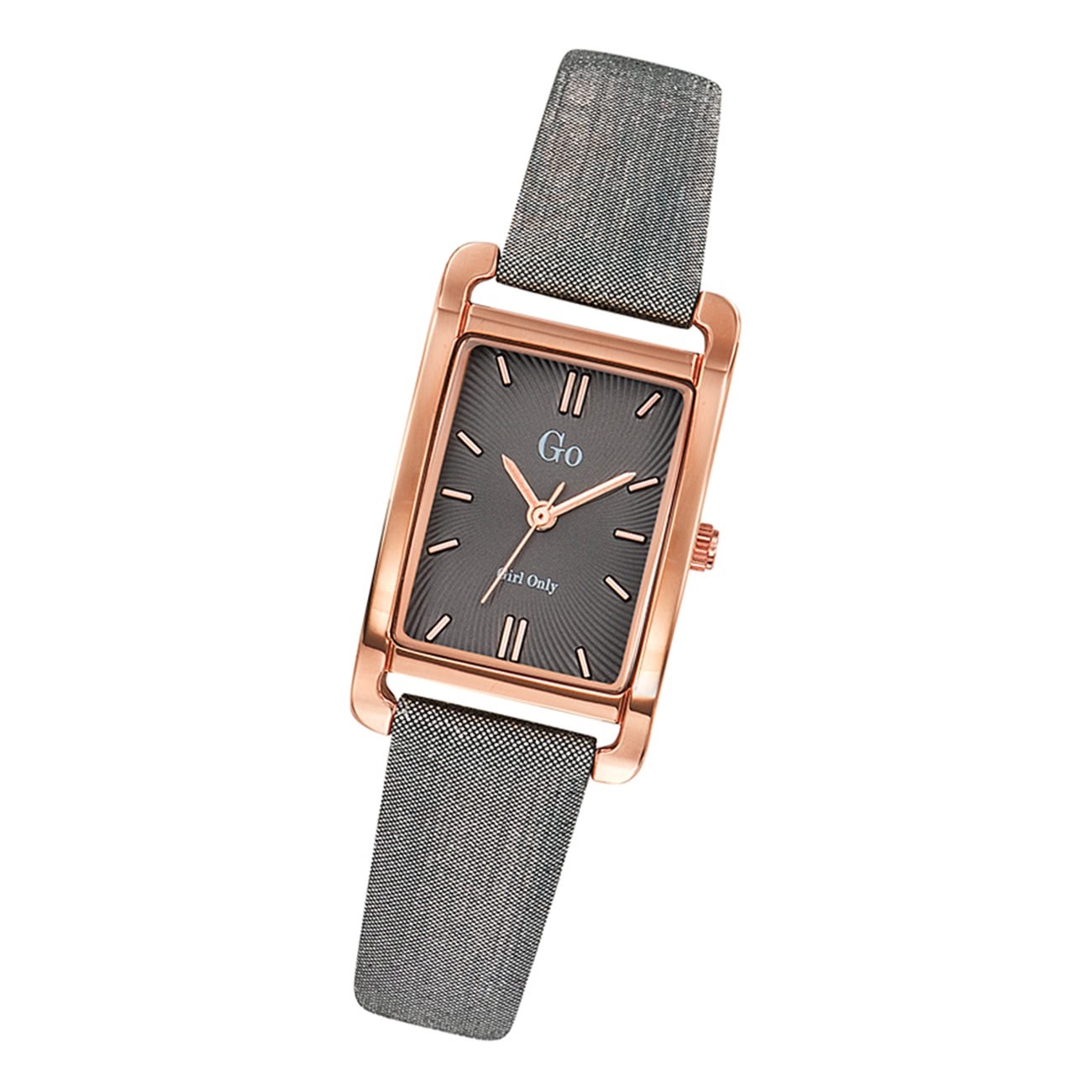 Girl Only GO Damenuhr Analog Quarzuhr mit Lederarmband grau UGO699120