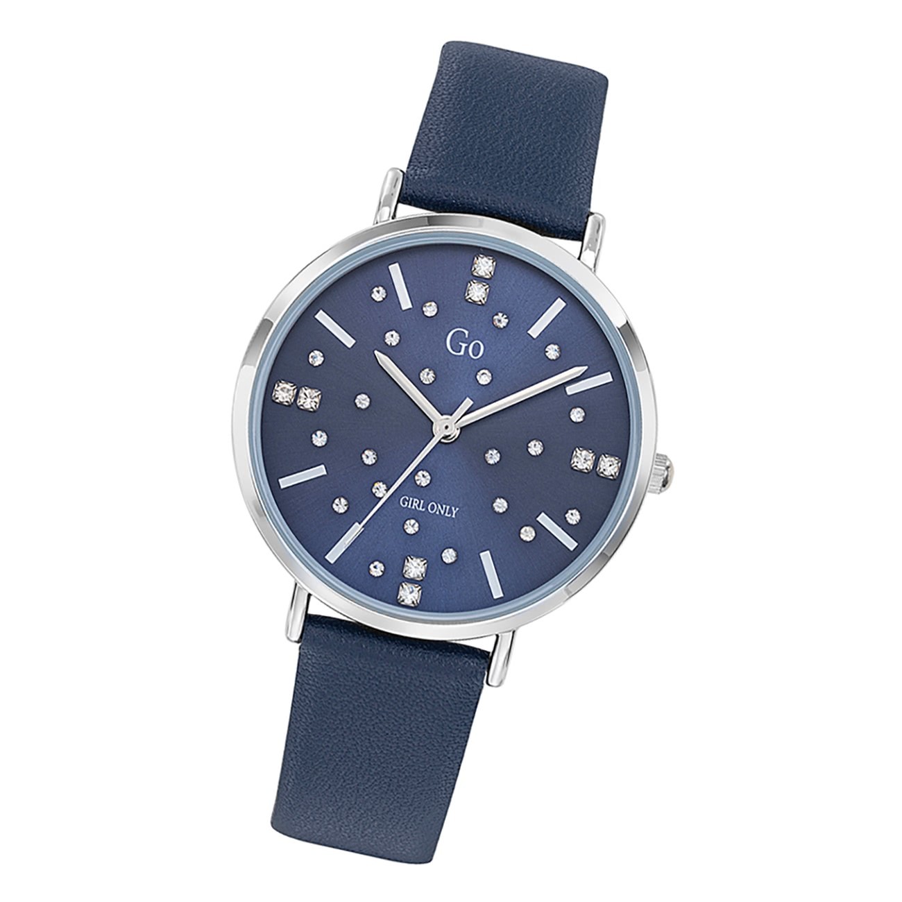 Girl Only GO Damenuhr Analog Quarzuhr mit Lederarmband blau UGO699282