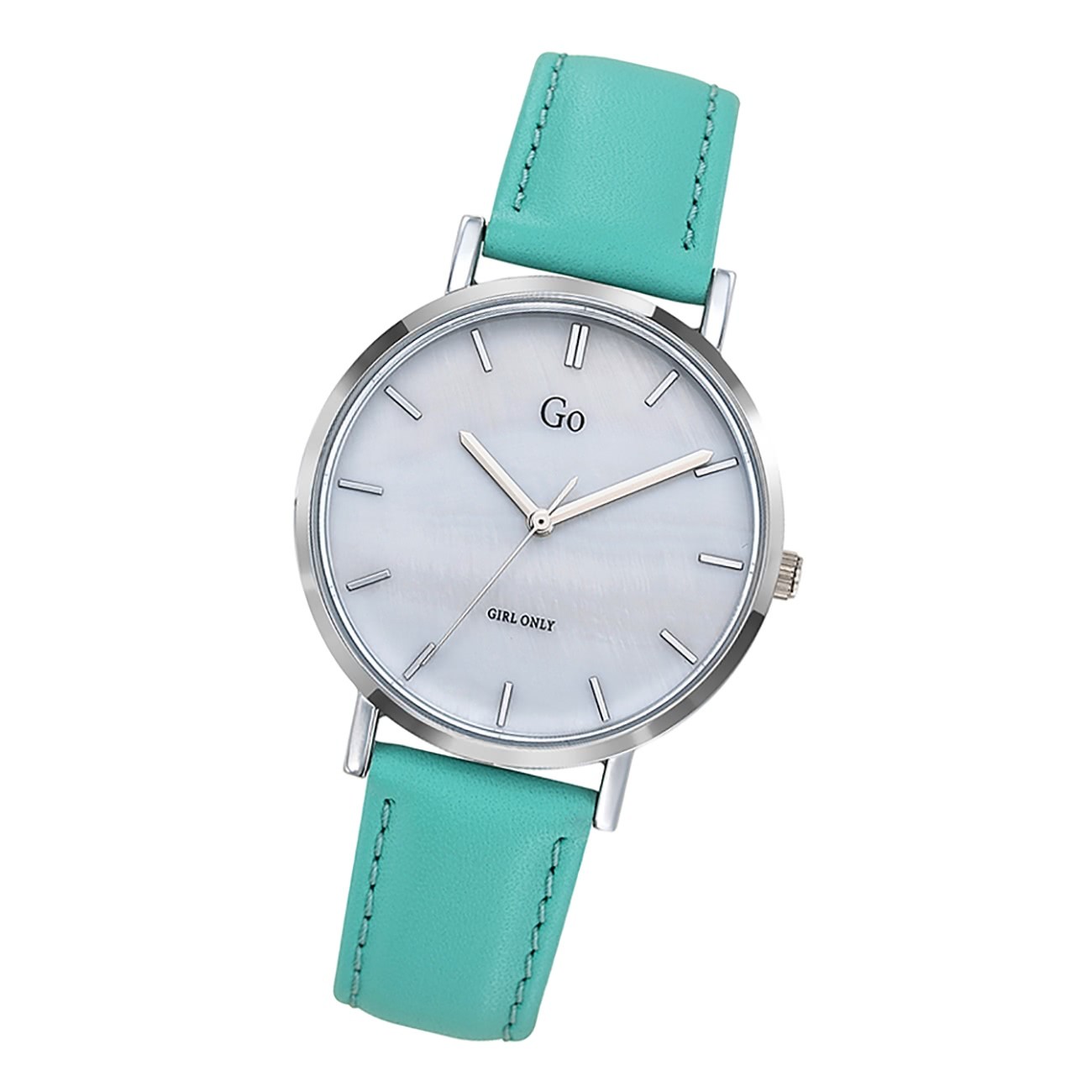 Girl Only GO Damenuhr Analog Quarzuhr mit Lederarmband türkis UGO699331